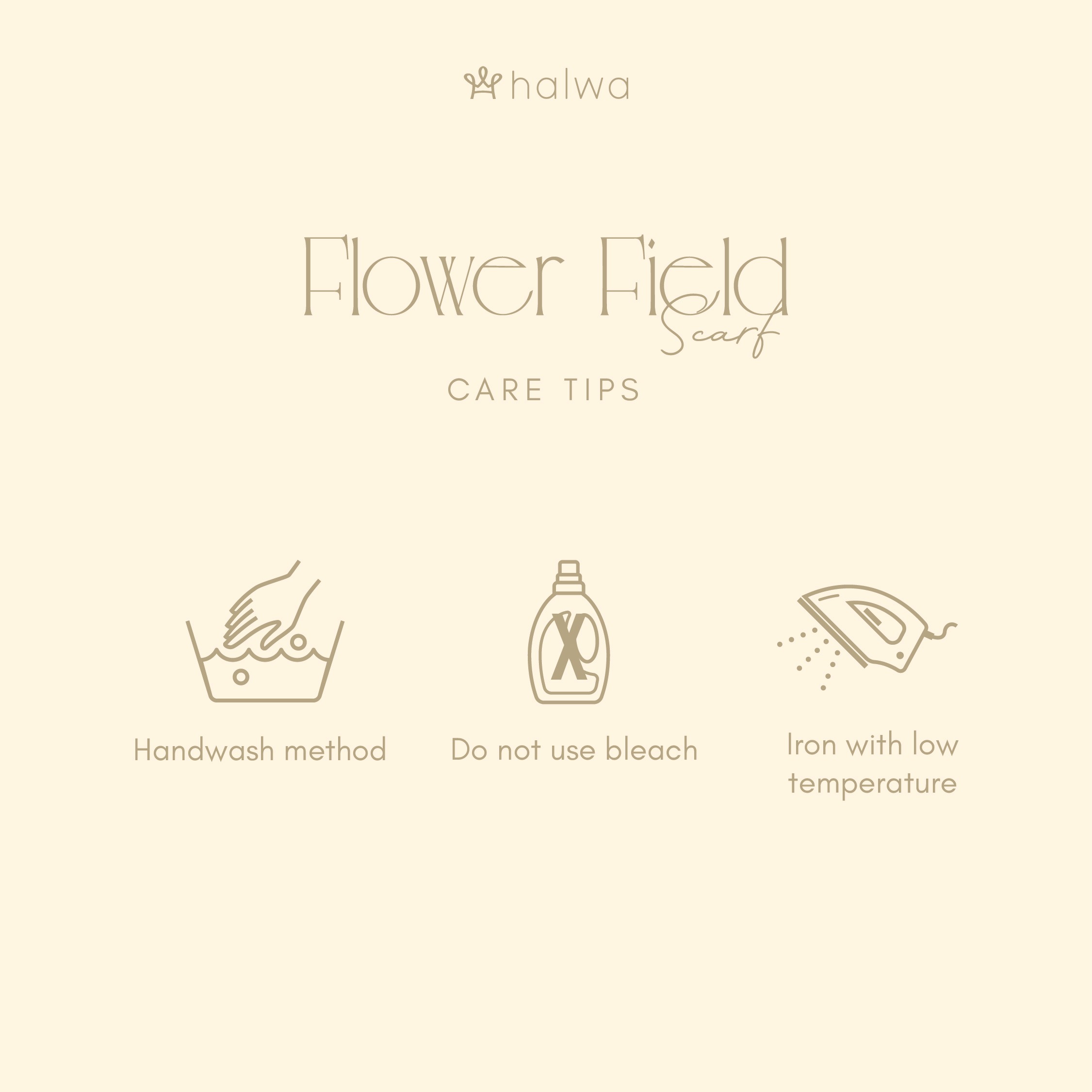 Halwa Scarf Flower Field Misty Green