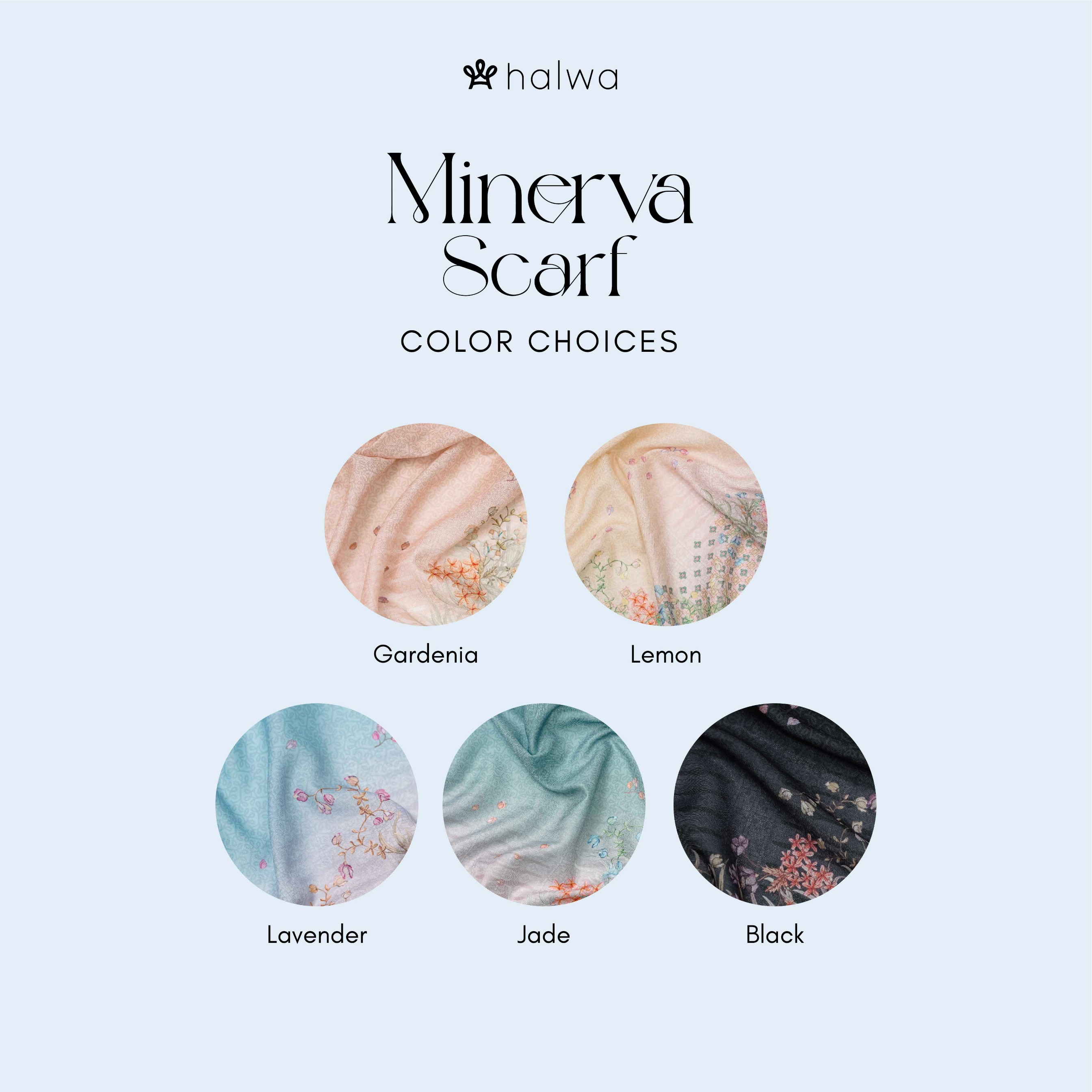 Halwa Scarf Minerva Gardenia