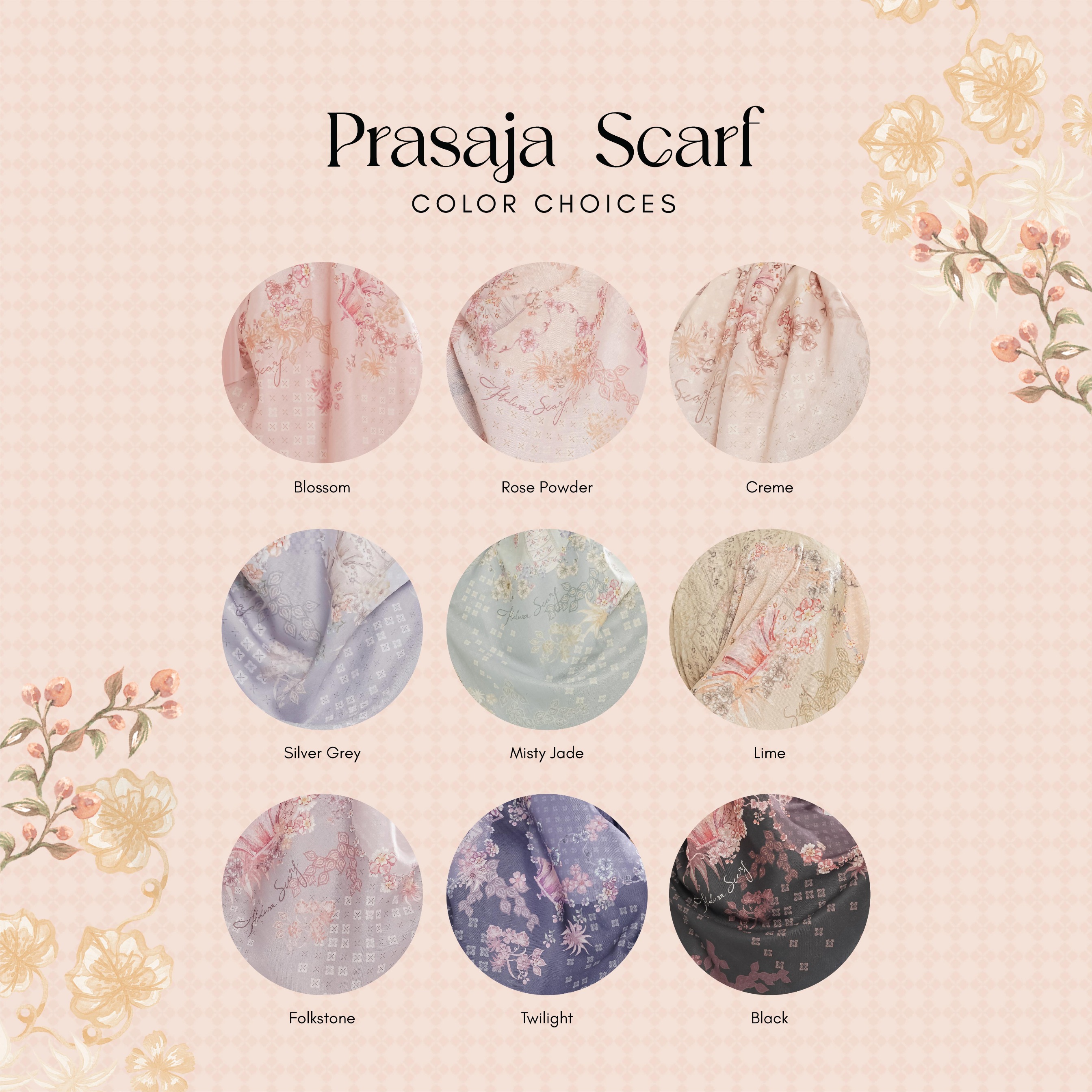 Halwa Scarf Prasaja Blossom