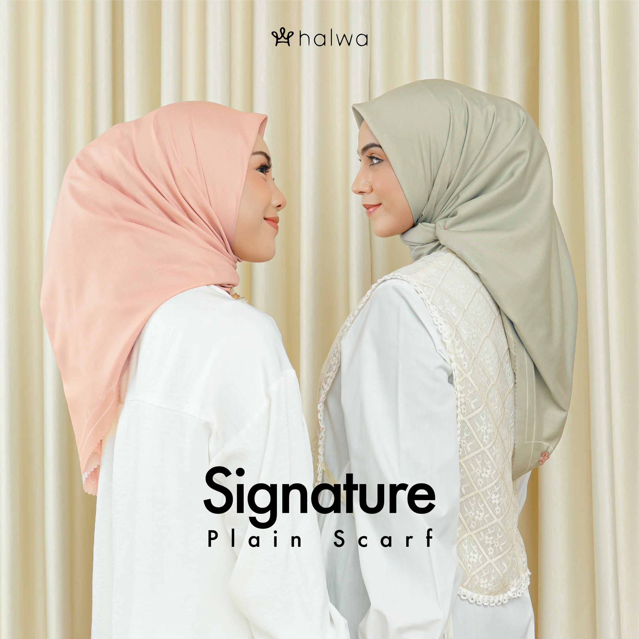 Halwa Signature Plain Moss Scarf