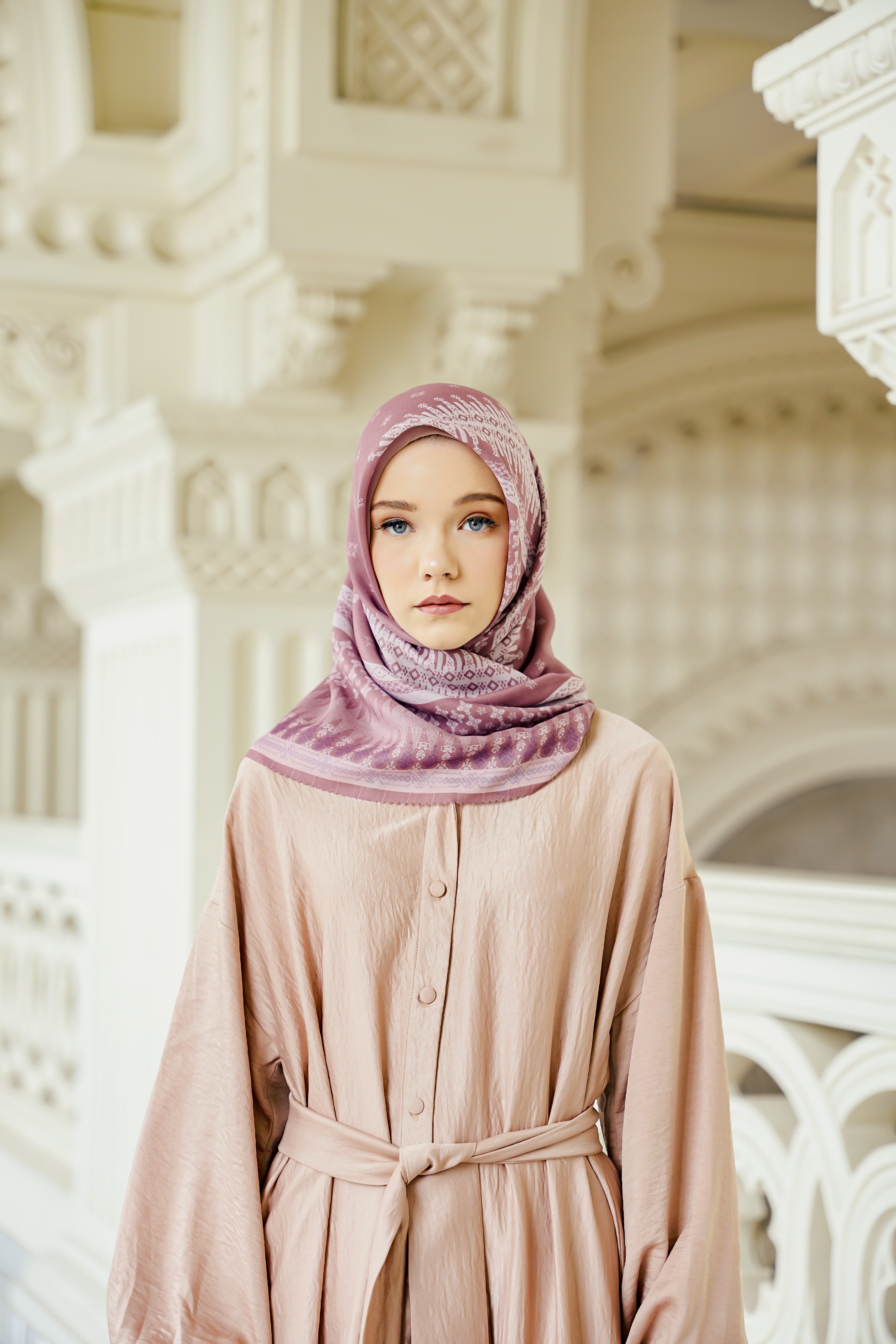 Halwa Scarf Songket Ash Rose Reborn