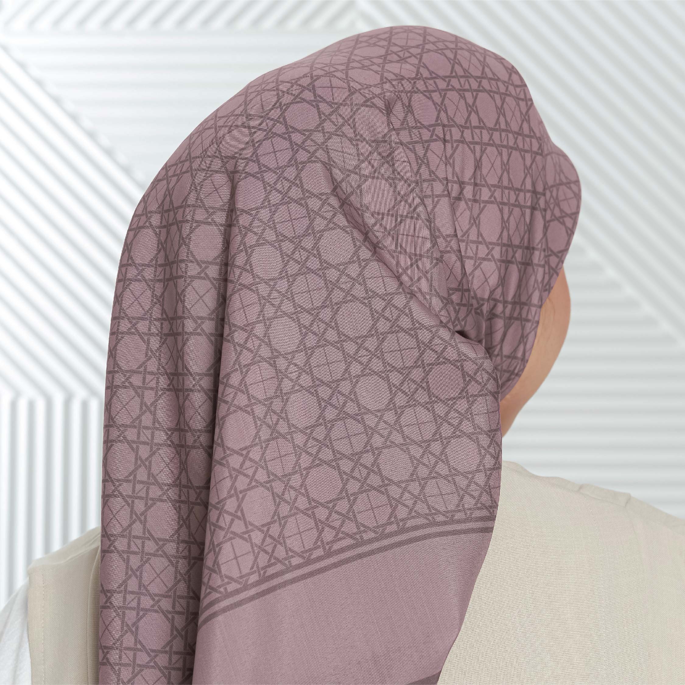 Halwa Scarf Anyaman Mauve