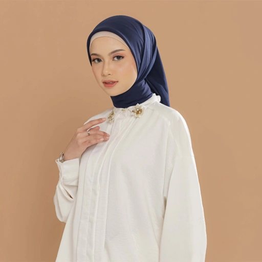 Halwa Scarf Alia Plain Navy