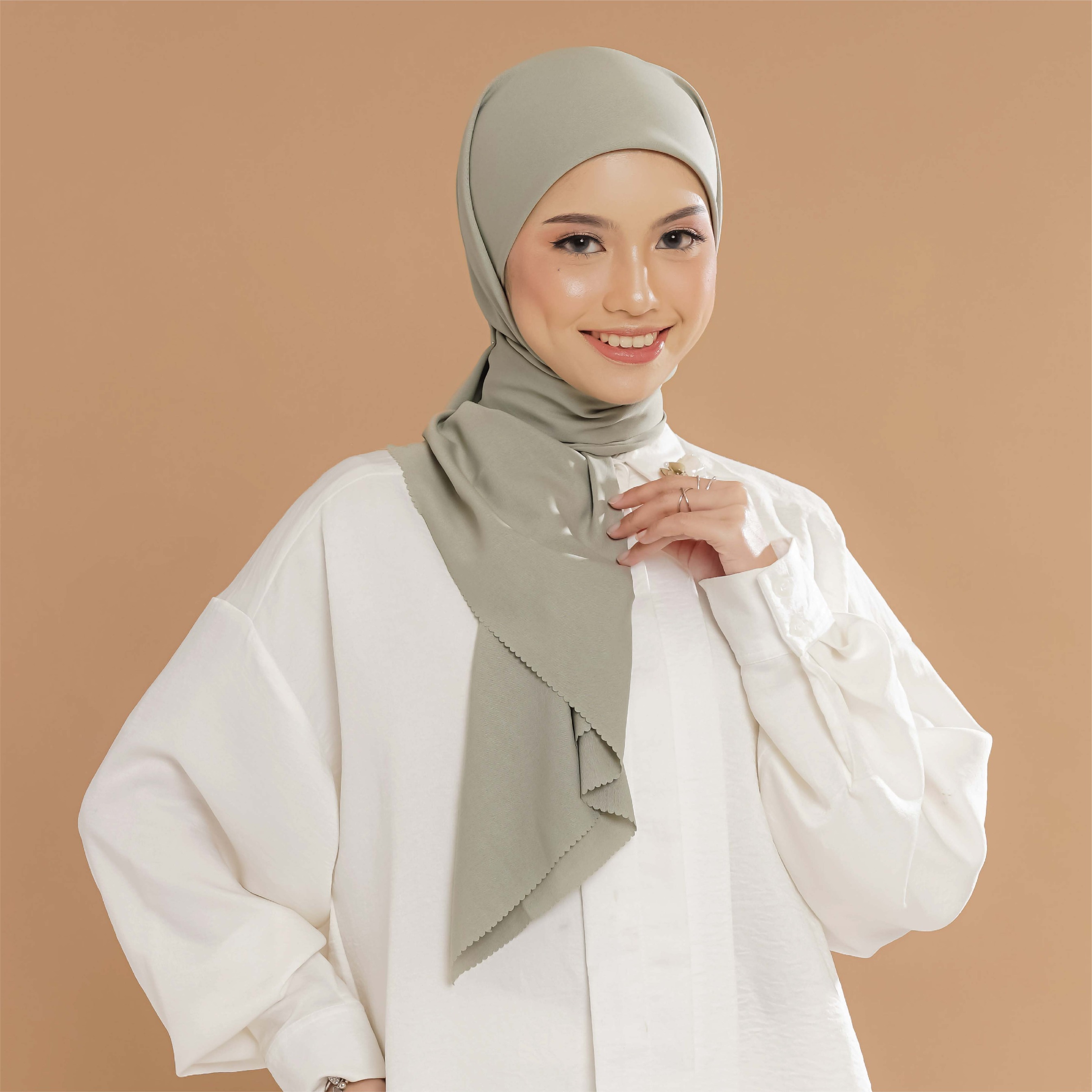 Halwa Scarf Alia Plain Sage Green