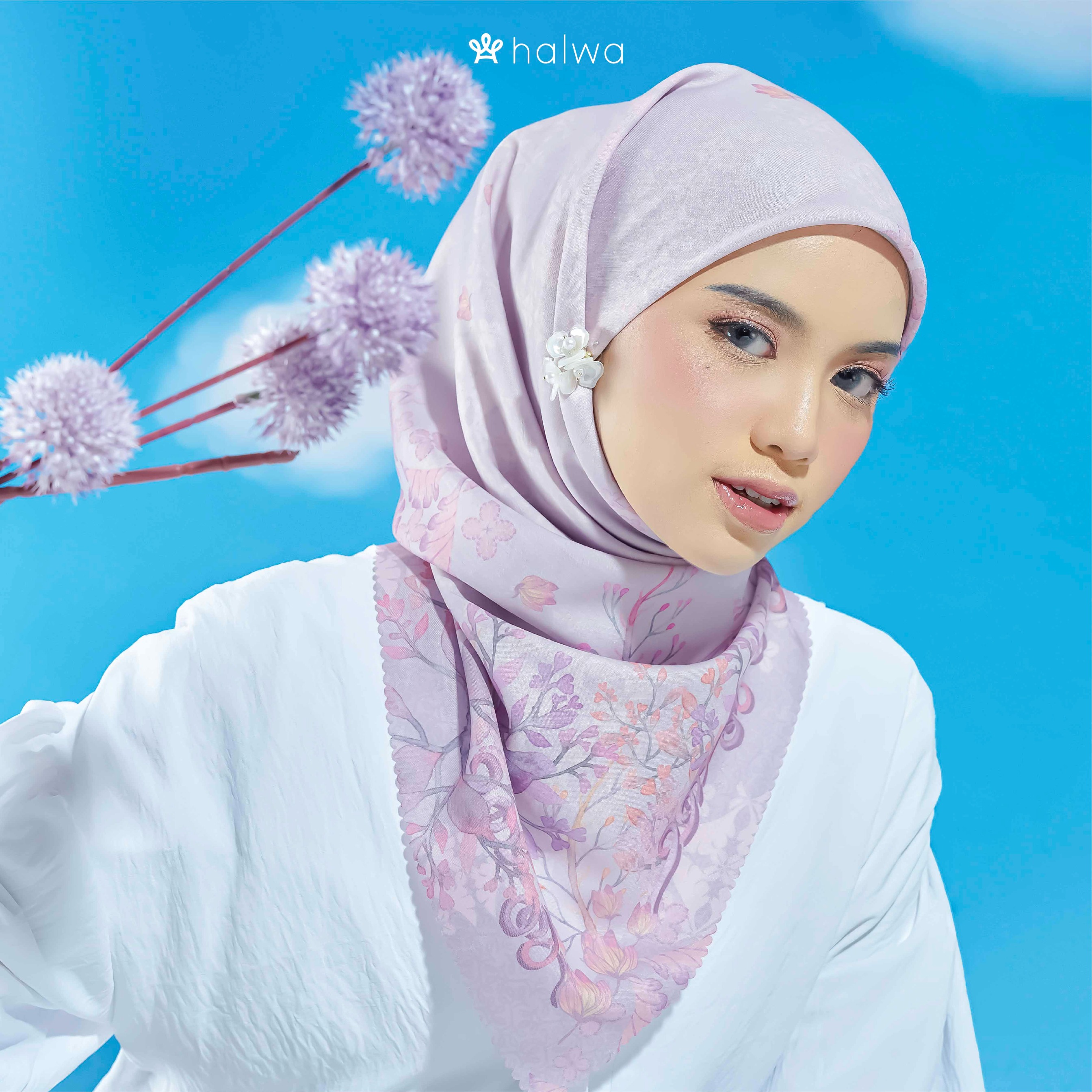 Halwa Scarf Floare Dusty Lilac