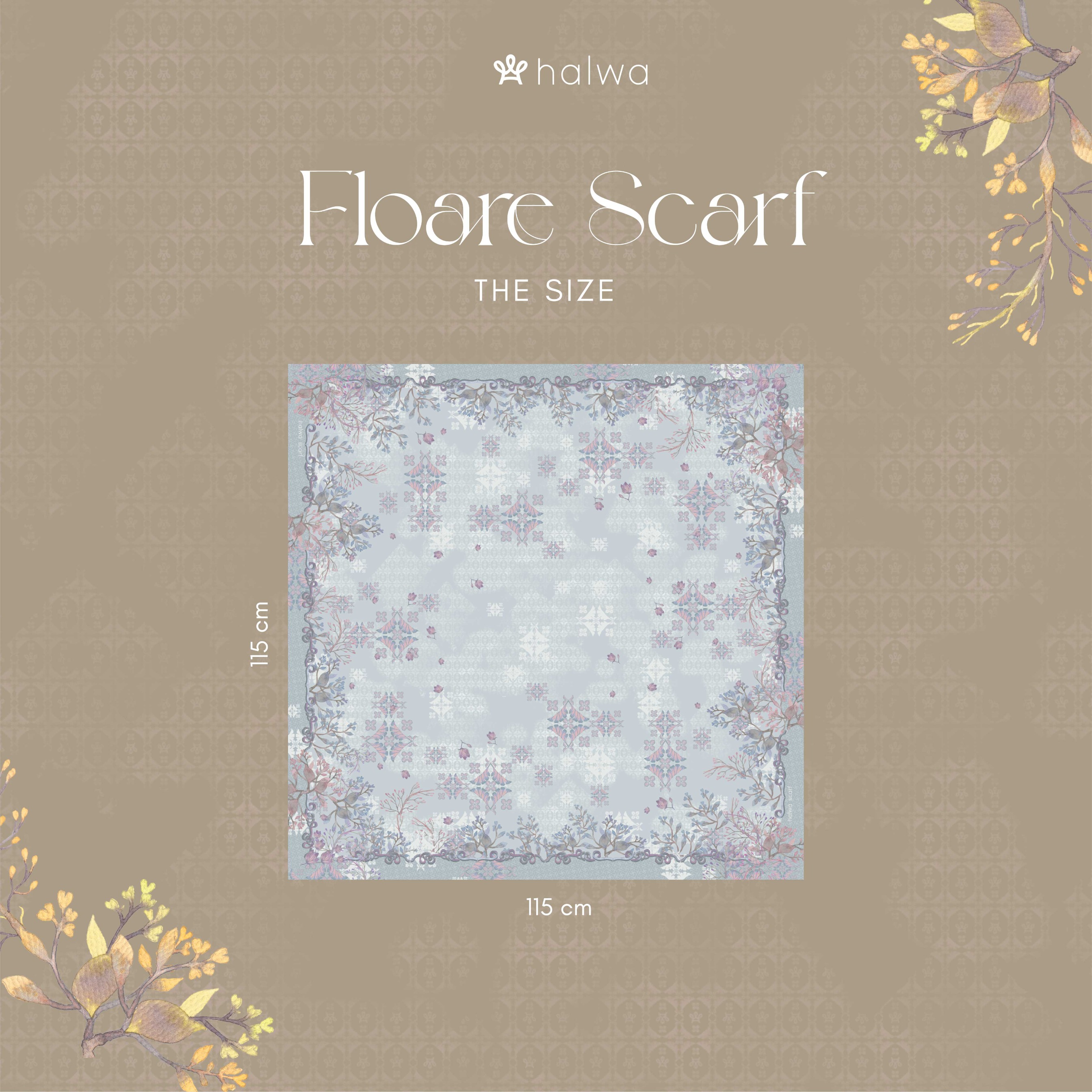 Halwa Scarf Floare Dusty Lilac