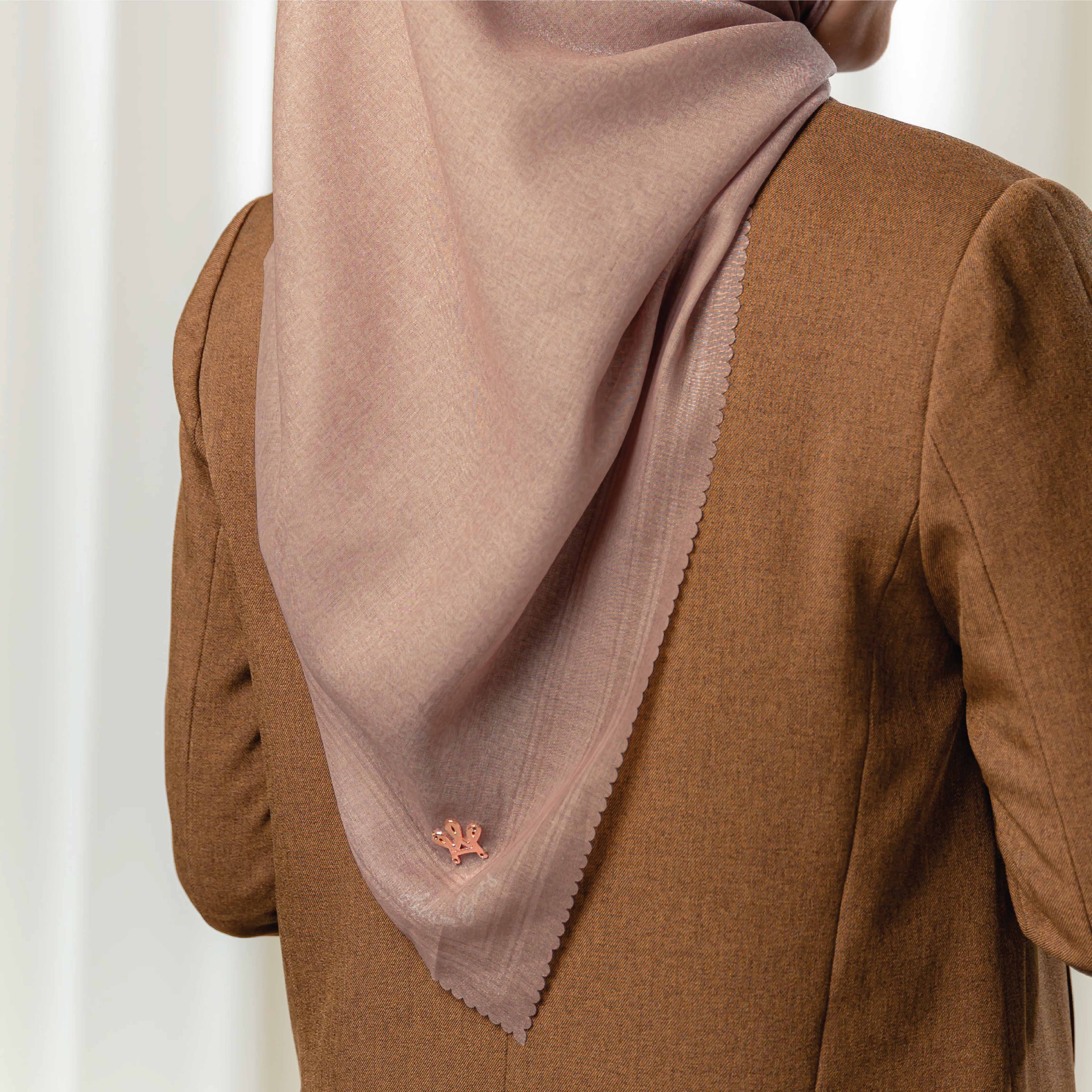 Halwa Scarf Monogram Signature Reborn Latte