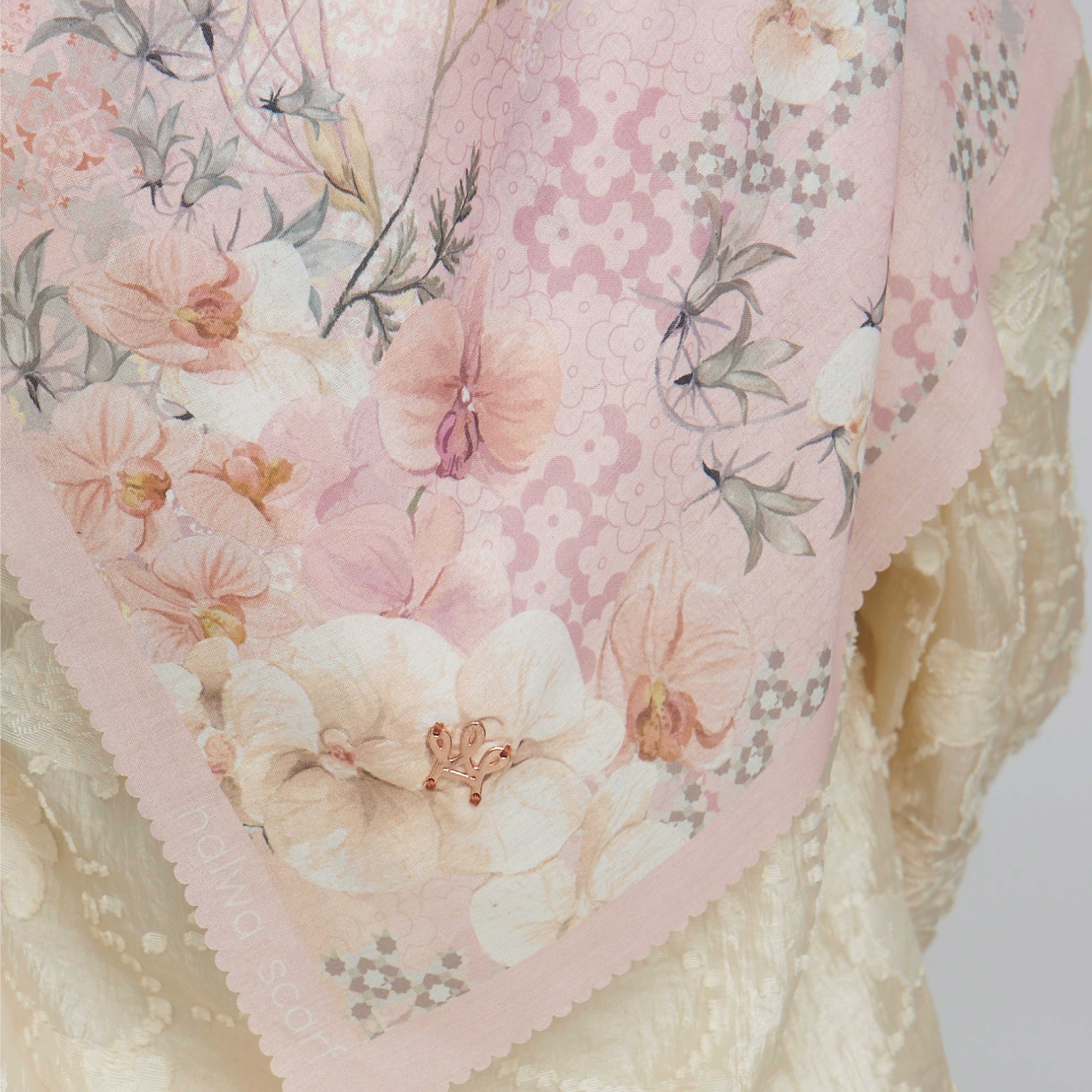 Halwa Scarf Mid Sunset Blush