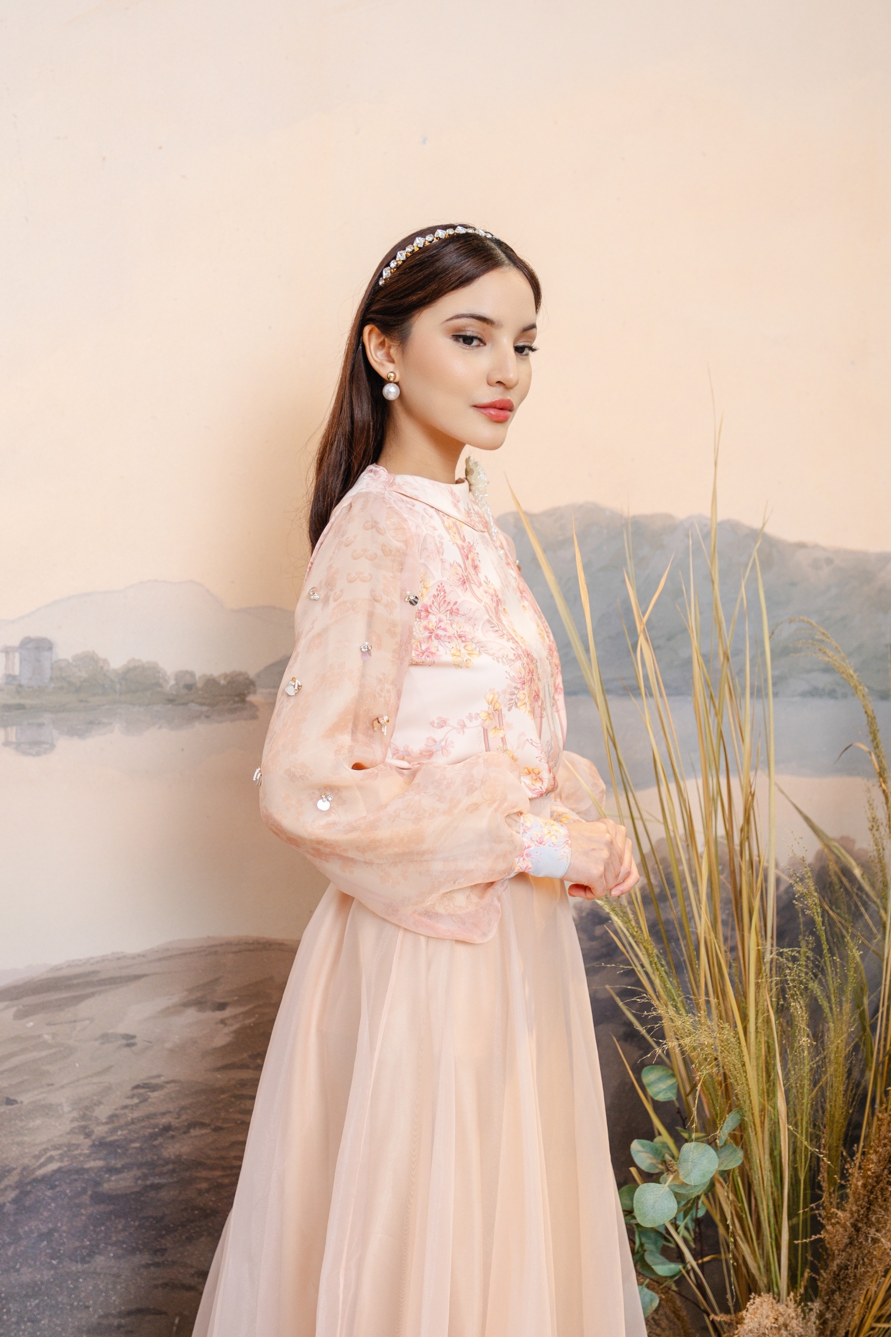 PO Puspita Blouse in Peony Peach