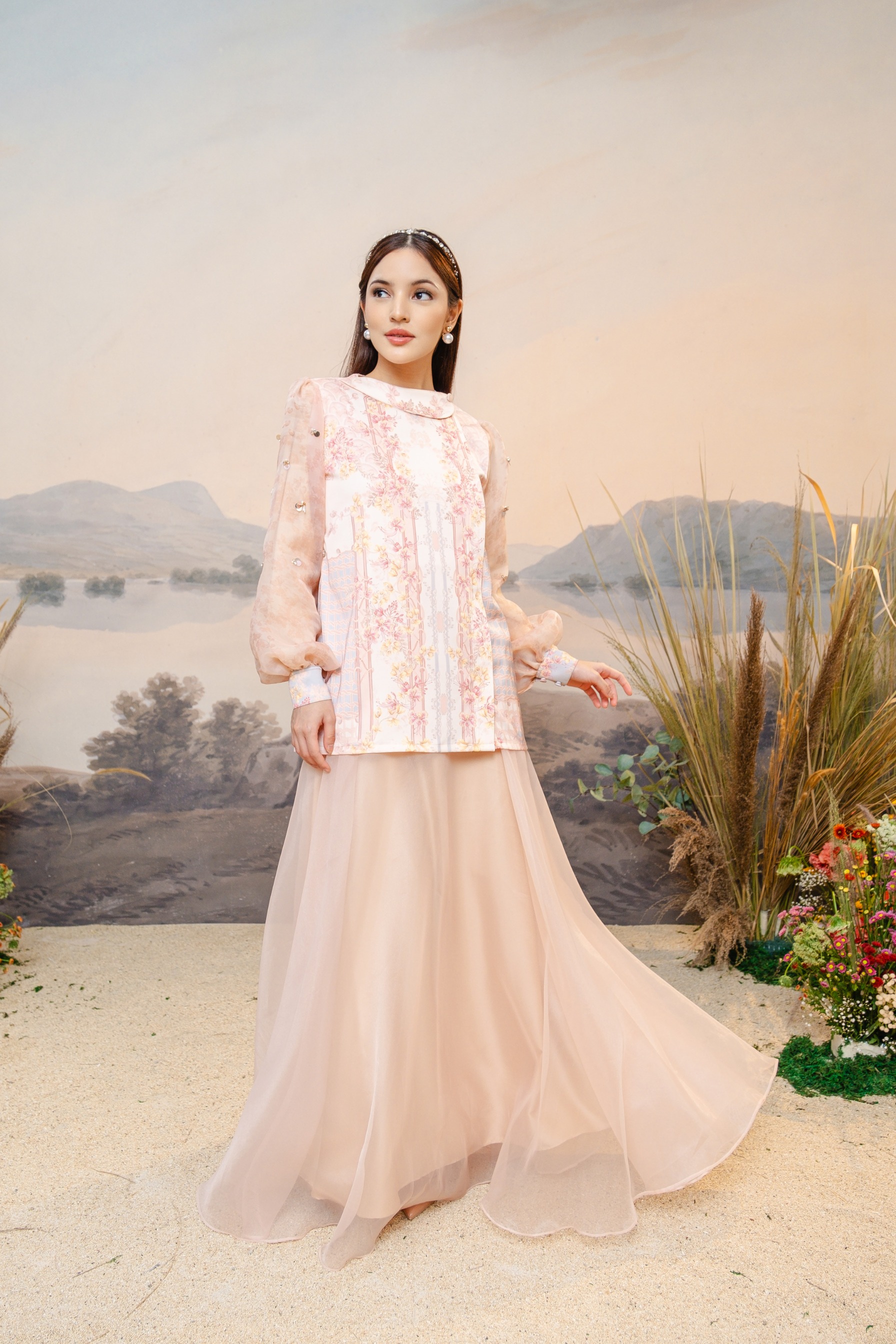PO Puspita Blouse in Peony Peach