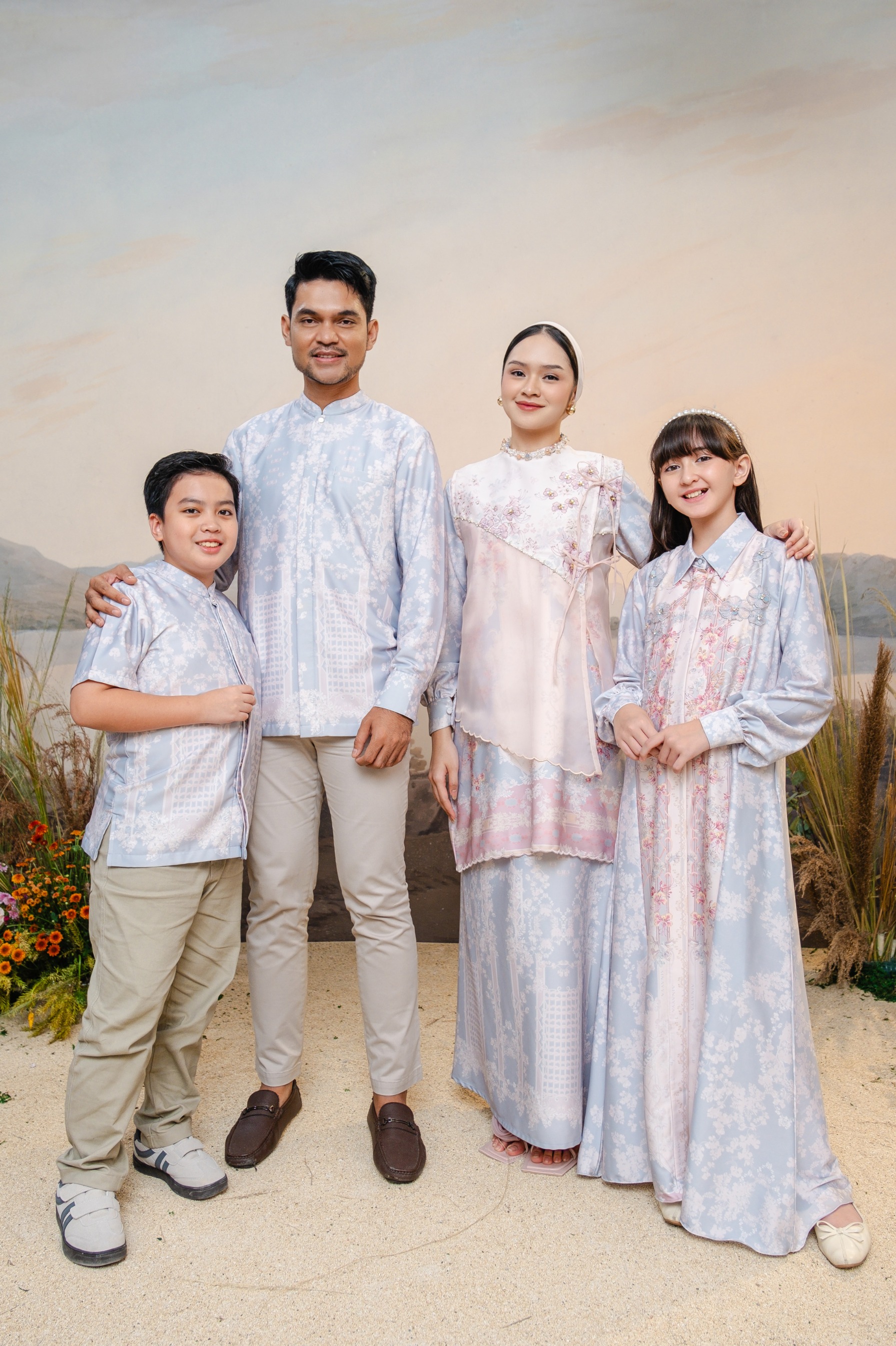 PO Puspita Kurung in Alice Blue