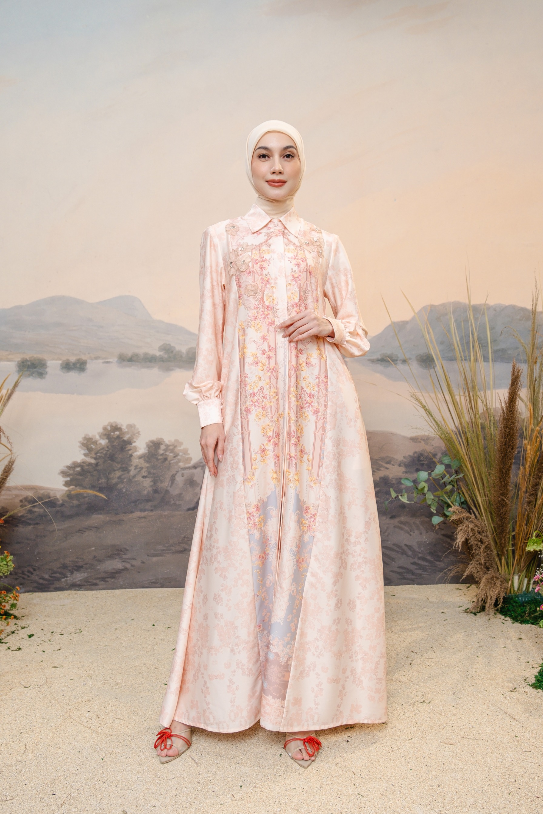 PO Puspita Dress in Peony Peach