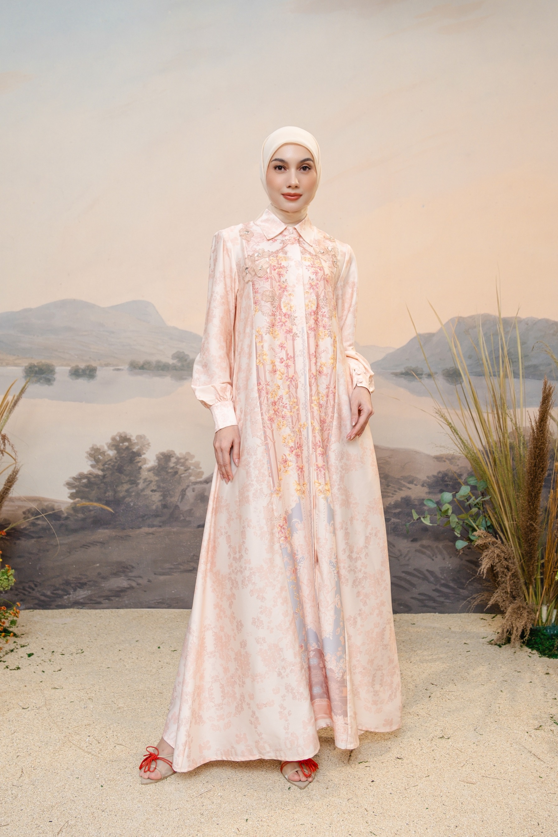 PO Puspita Dress in Peony Peach