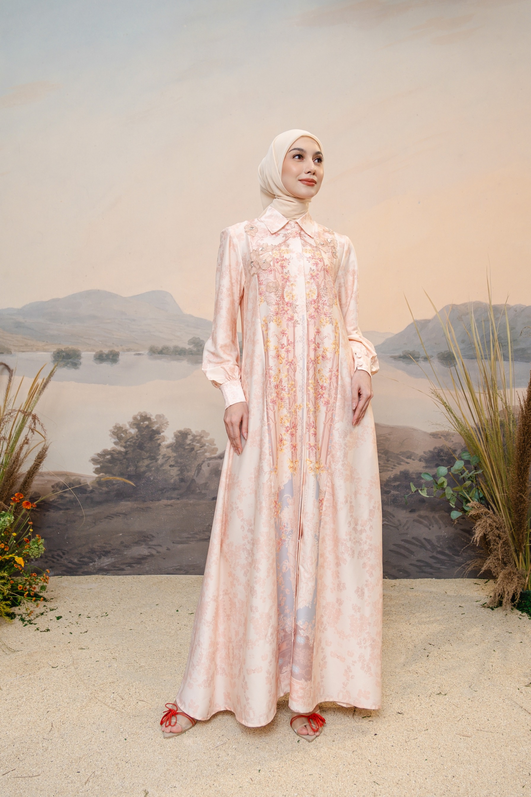PO Puspita Dress in Peony Peach