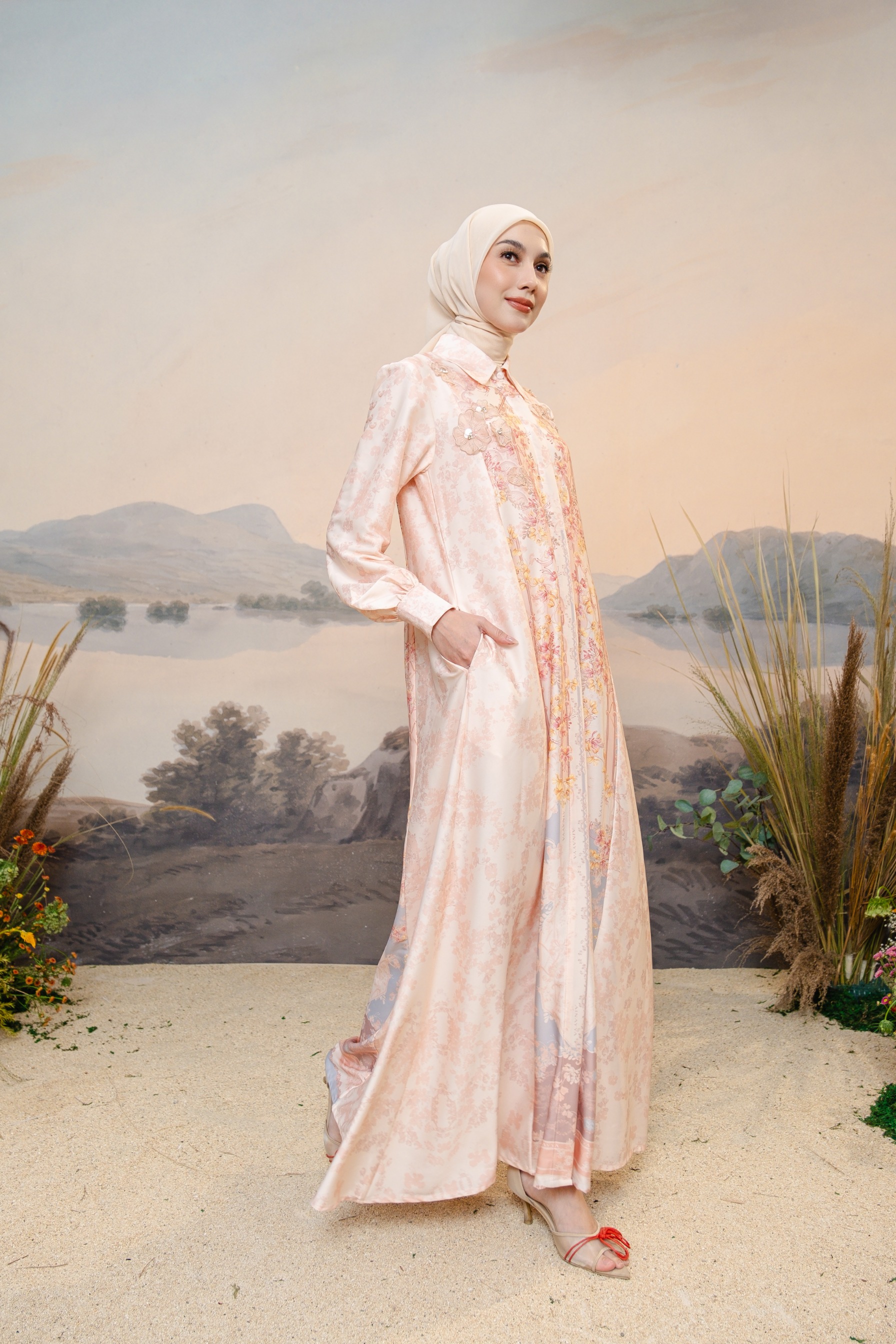 PO Puspita Dress in Peony Peach