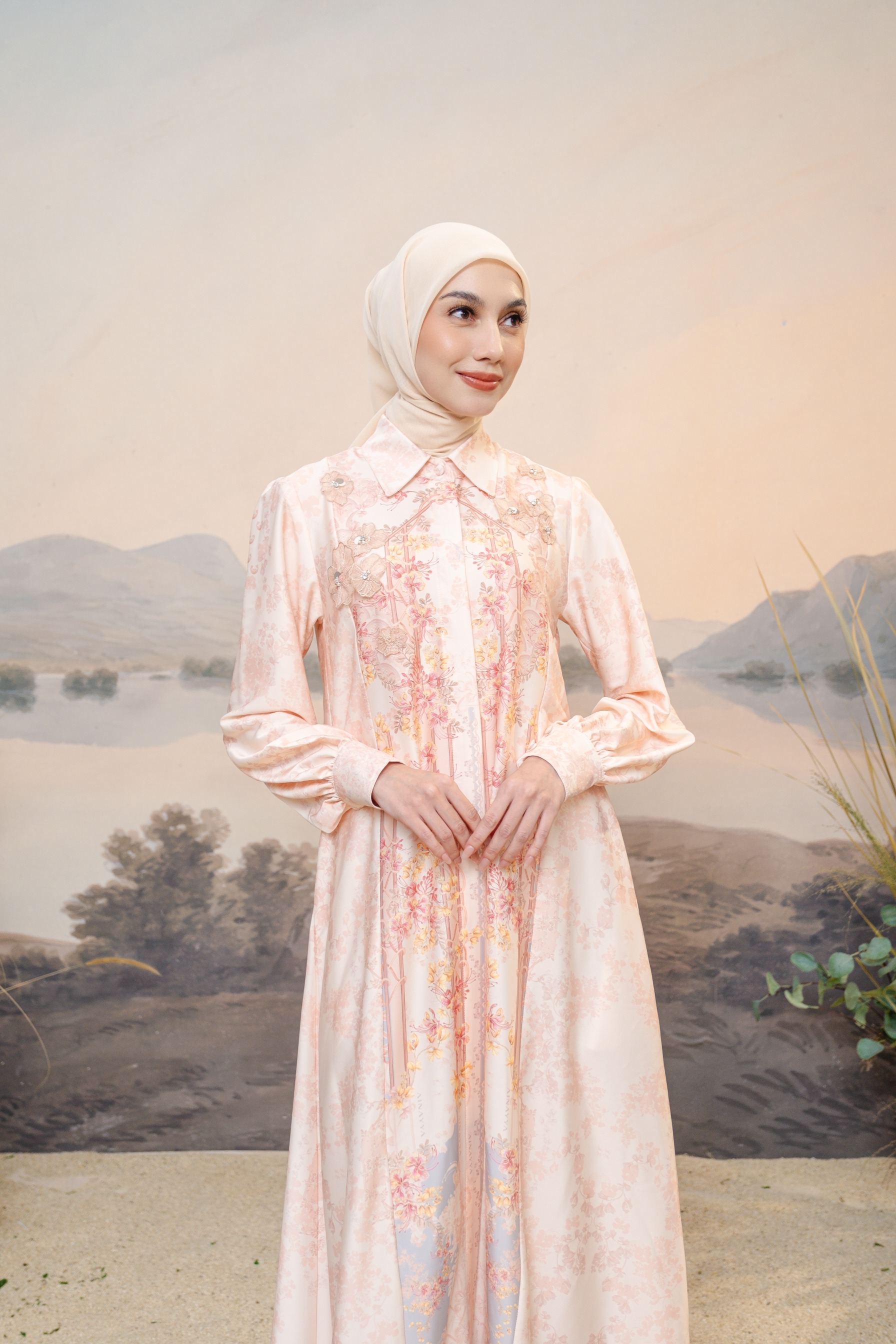 PO Puspita Dress in Peony Peach