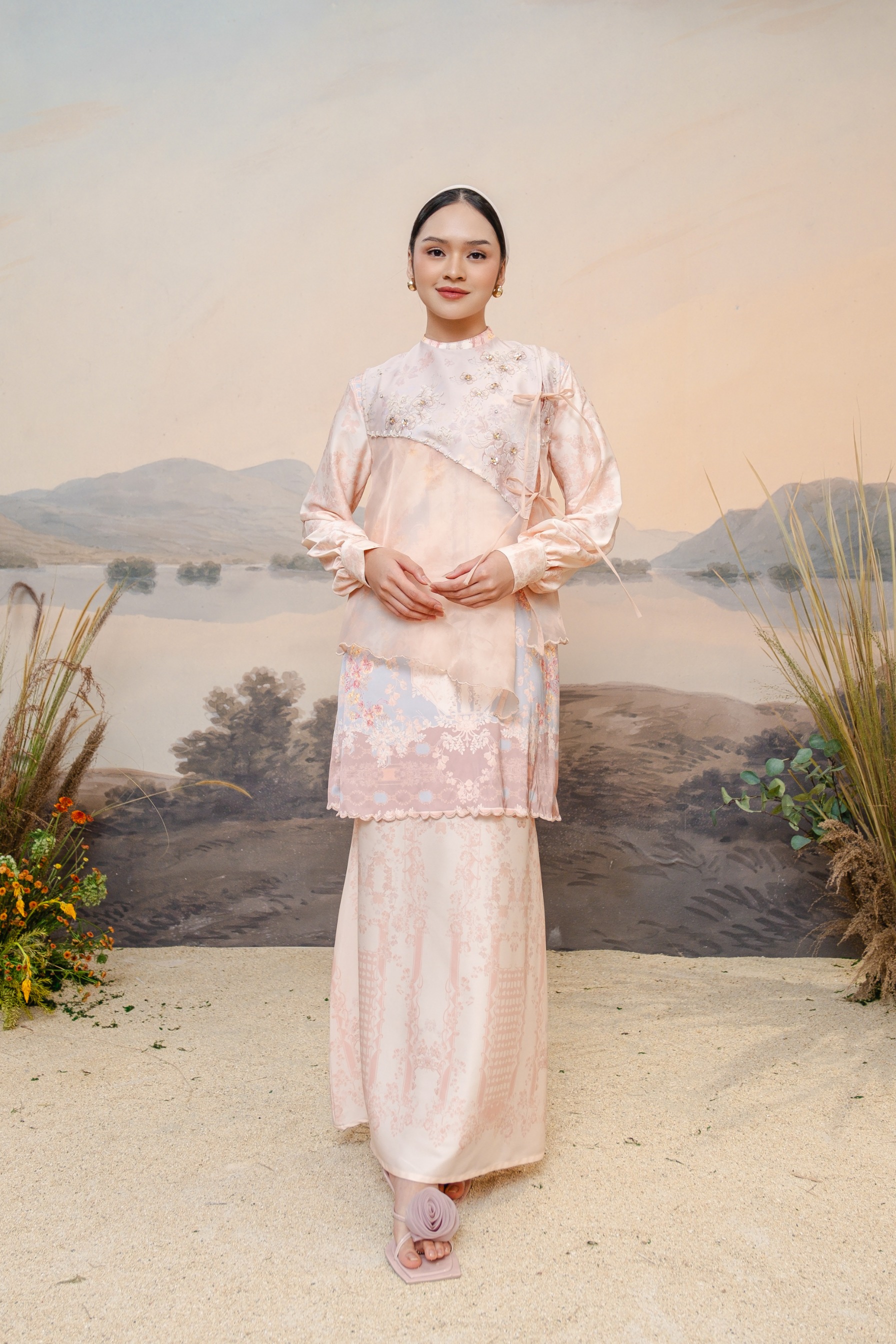 PO Puspita Kurung in Peony Peach