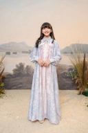 PO Puspita Dress Kids in Alice Blue