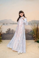 PO Puspita Dress Kids in Alice Blue