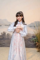 PO Puspita Dress Kids in Alice Blue