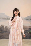 PO Puspita Dress Kids in Peony Peach