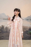 PO Puspita Dress Kids in Peony Peach