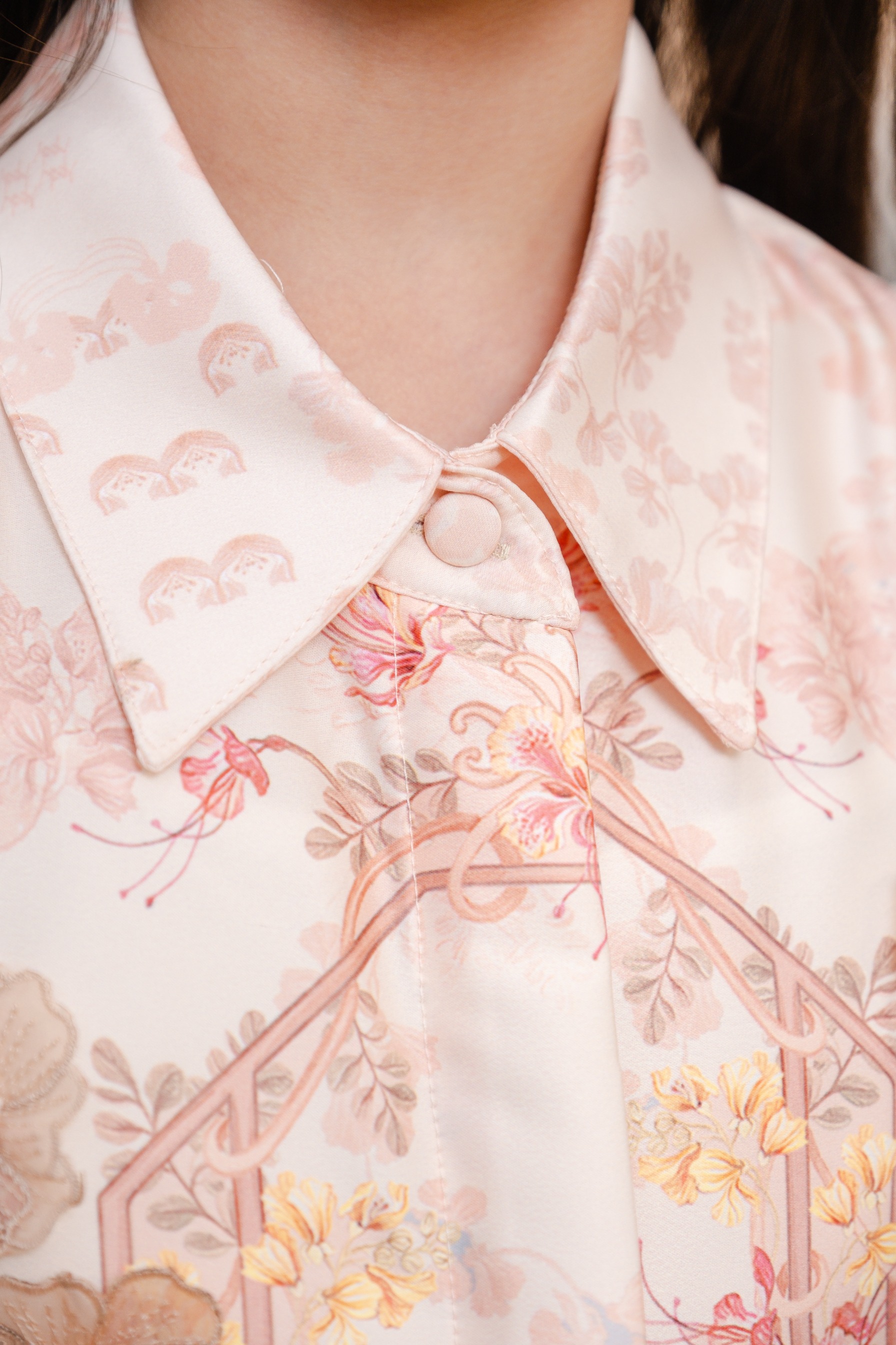 PO Puspita Dress Kids in Peony Peach