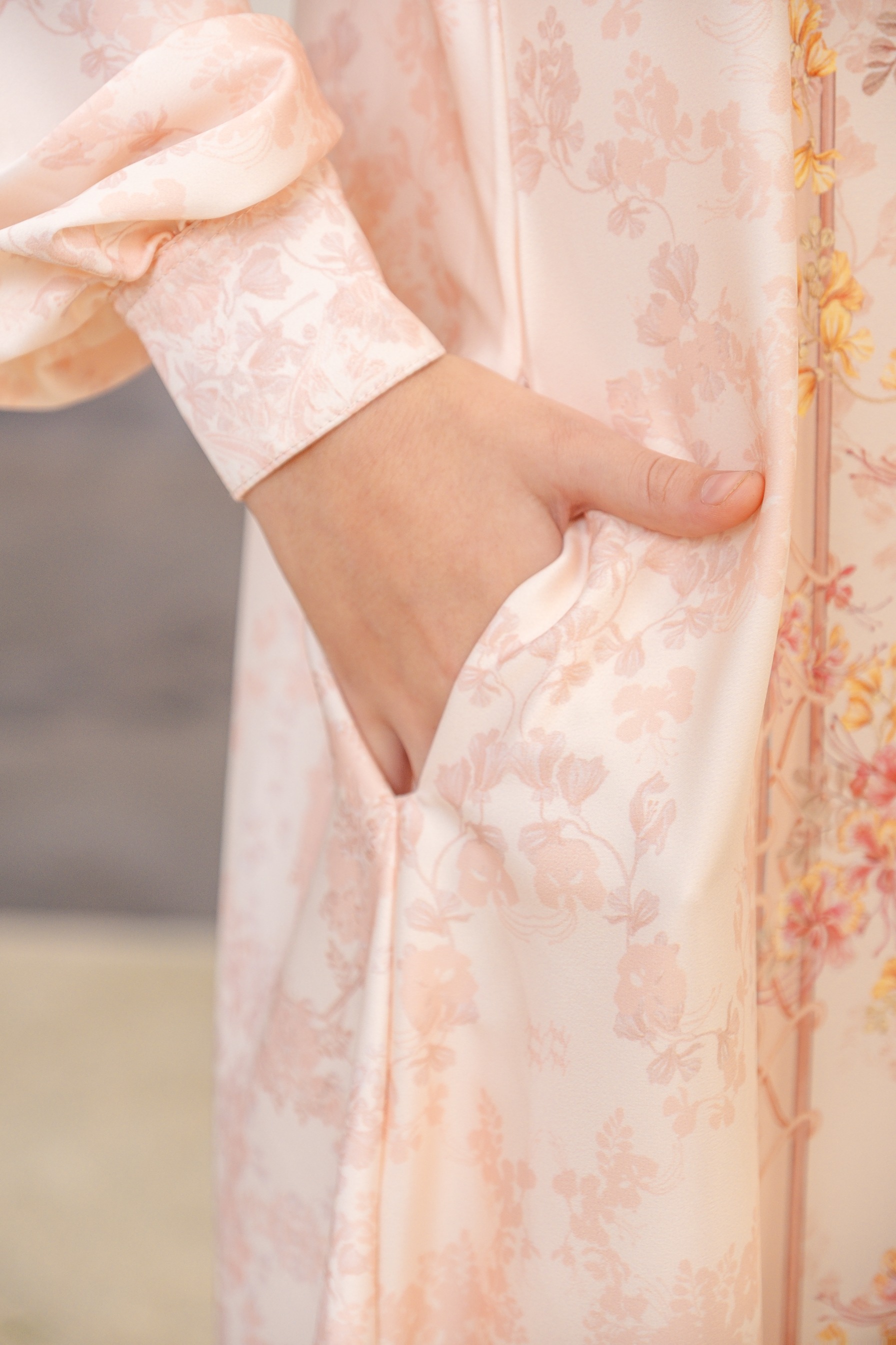 PO Puspita Dress Kids in Peony Peach
