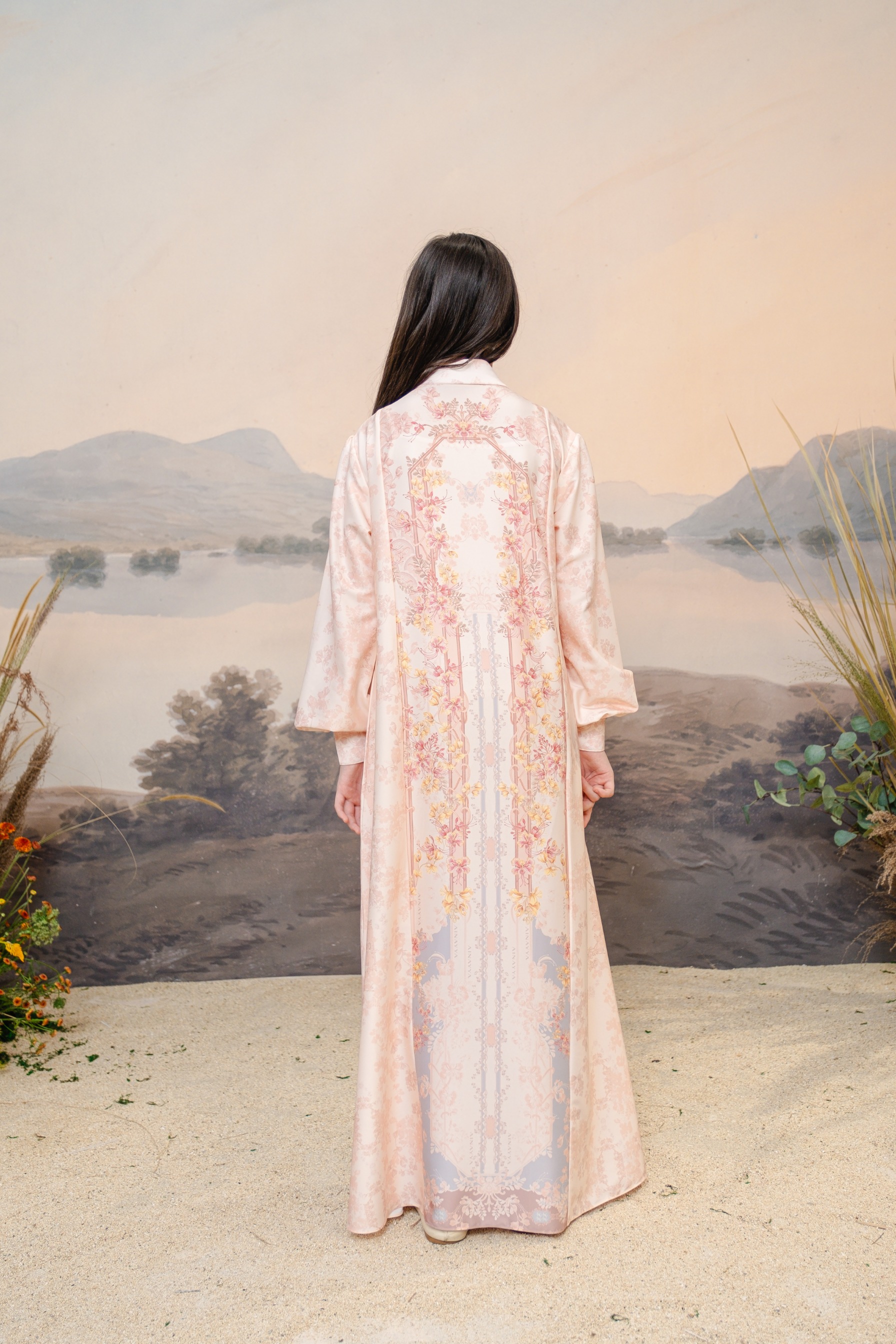 PO Puspita Dress Kids in Peony Peach