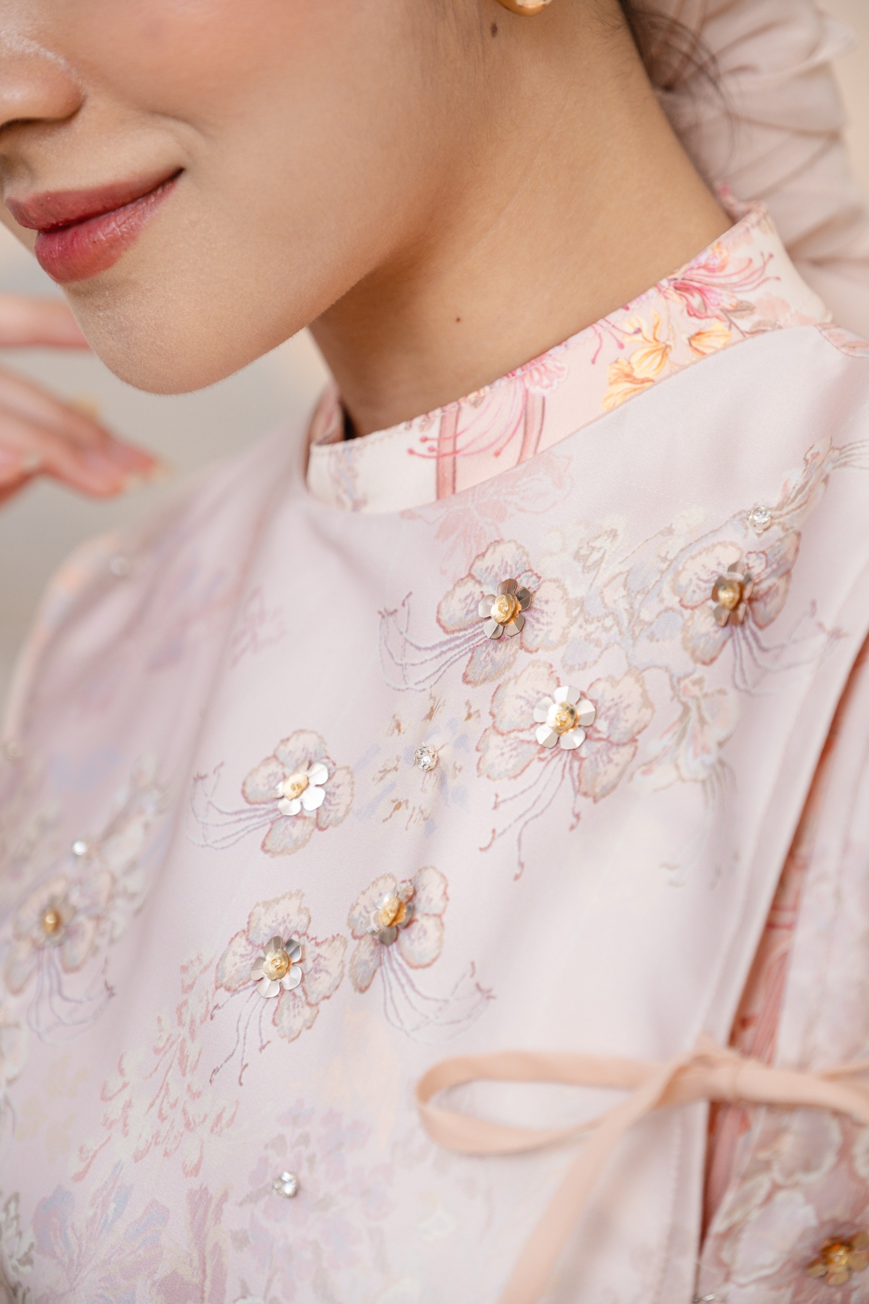 PO Puspita Kurung in Peony Peach