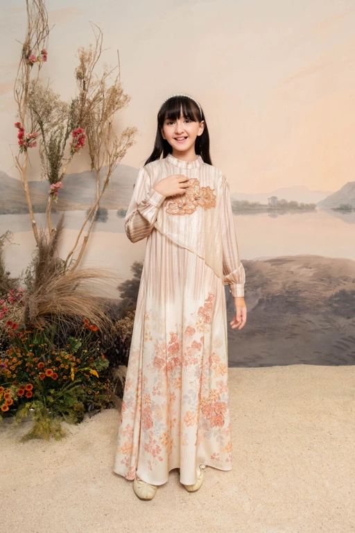 Image of PO Angsana Dress Anak in Rose Blush