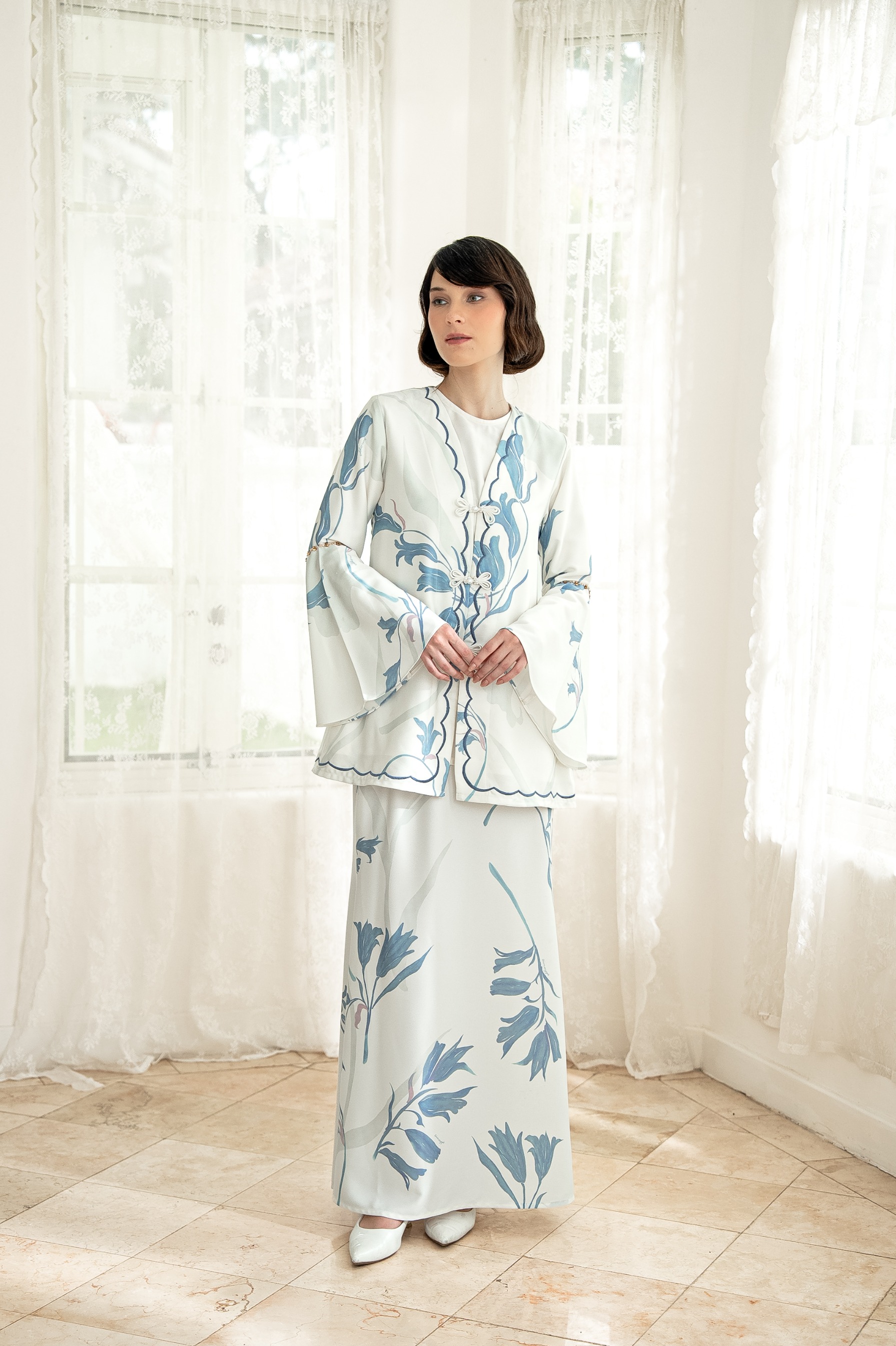 PO Lana Kurung in Lily Sky