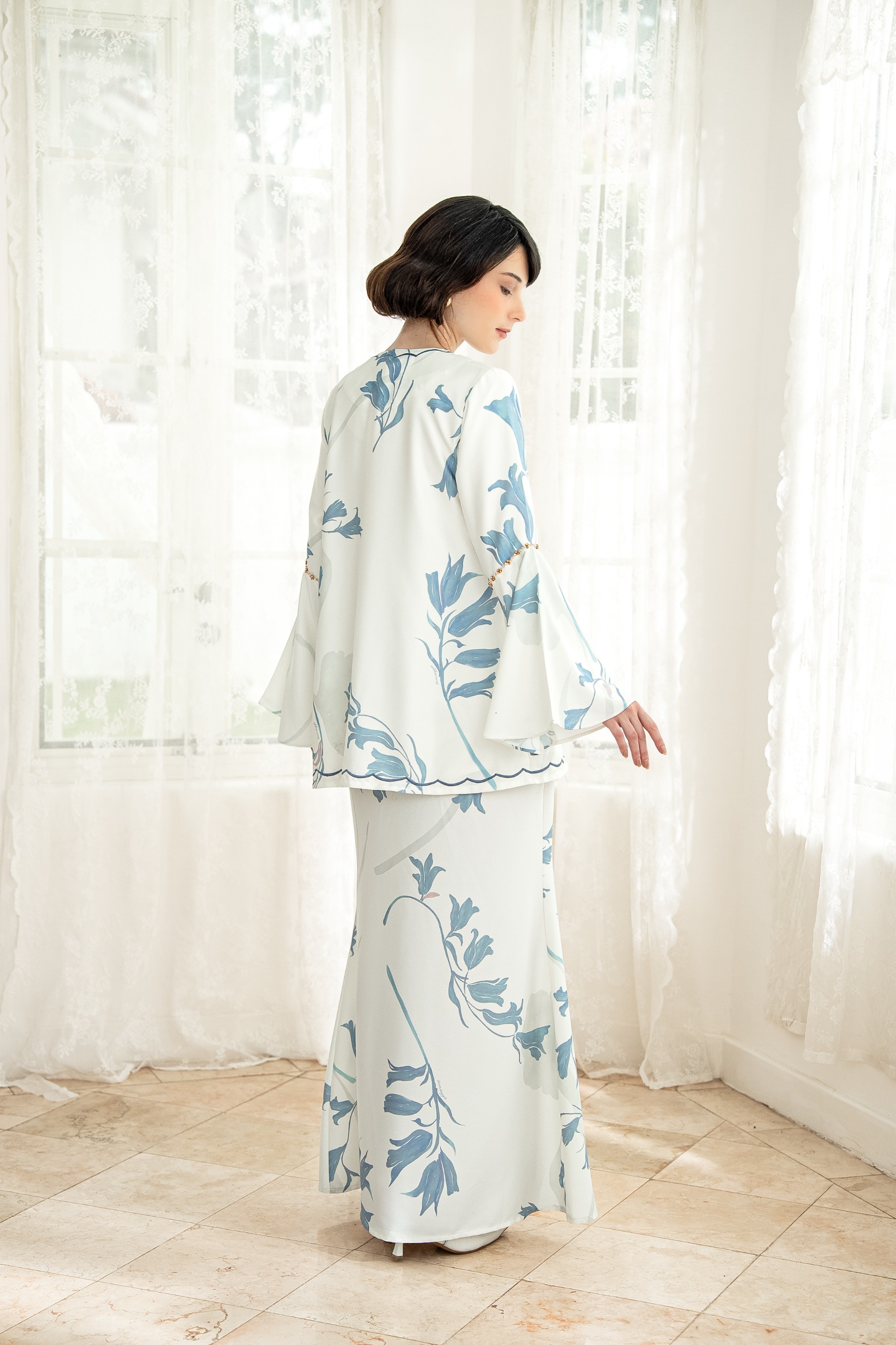 PO Lana Kurung in Lily Sky