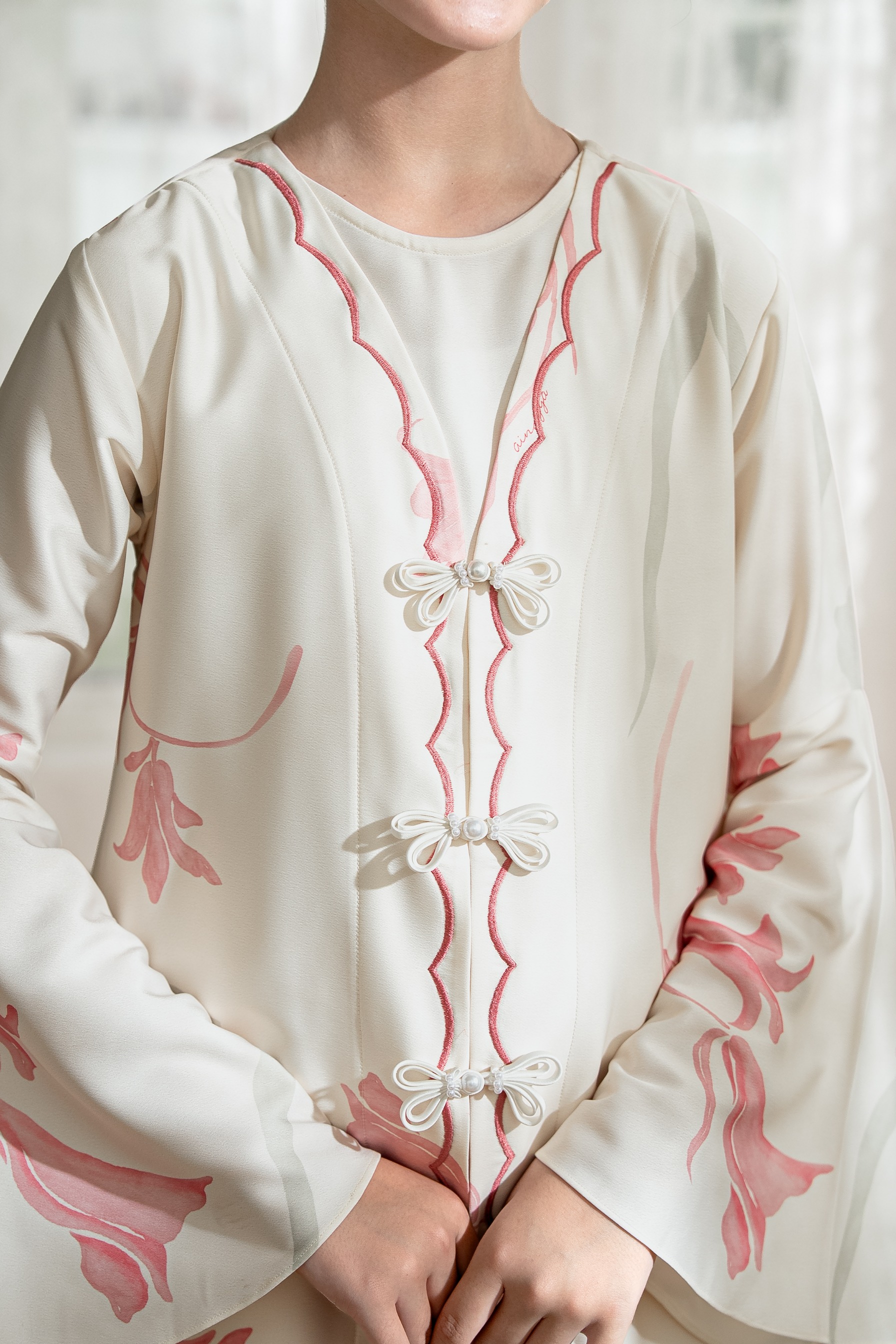 PO Lana Kurung Anak in Blush Peony