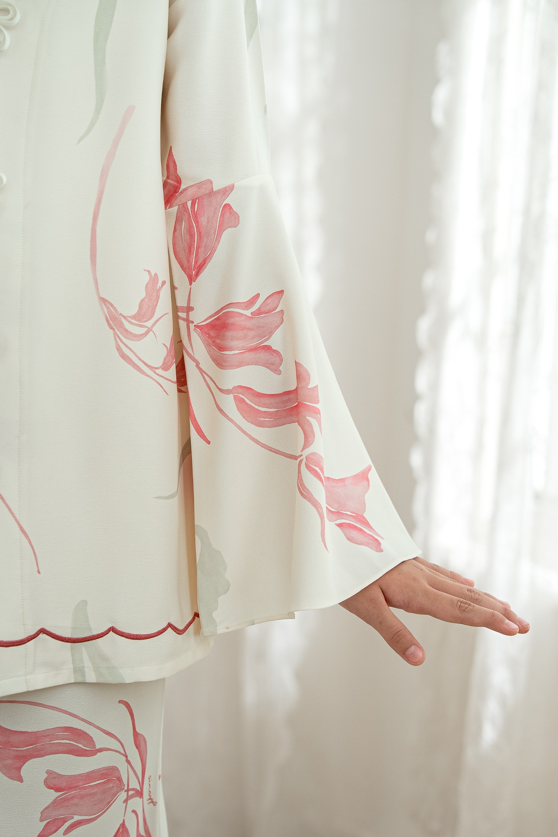 PO Lana Kurung Anak in Blush Peony