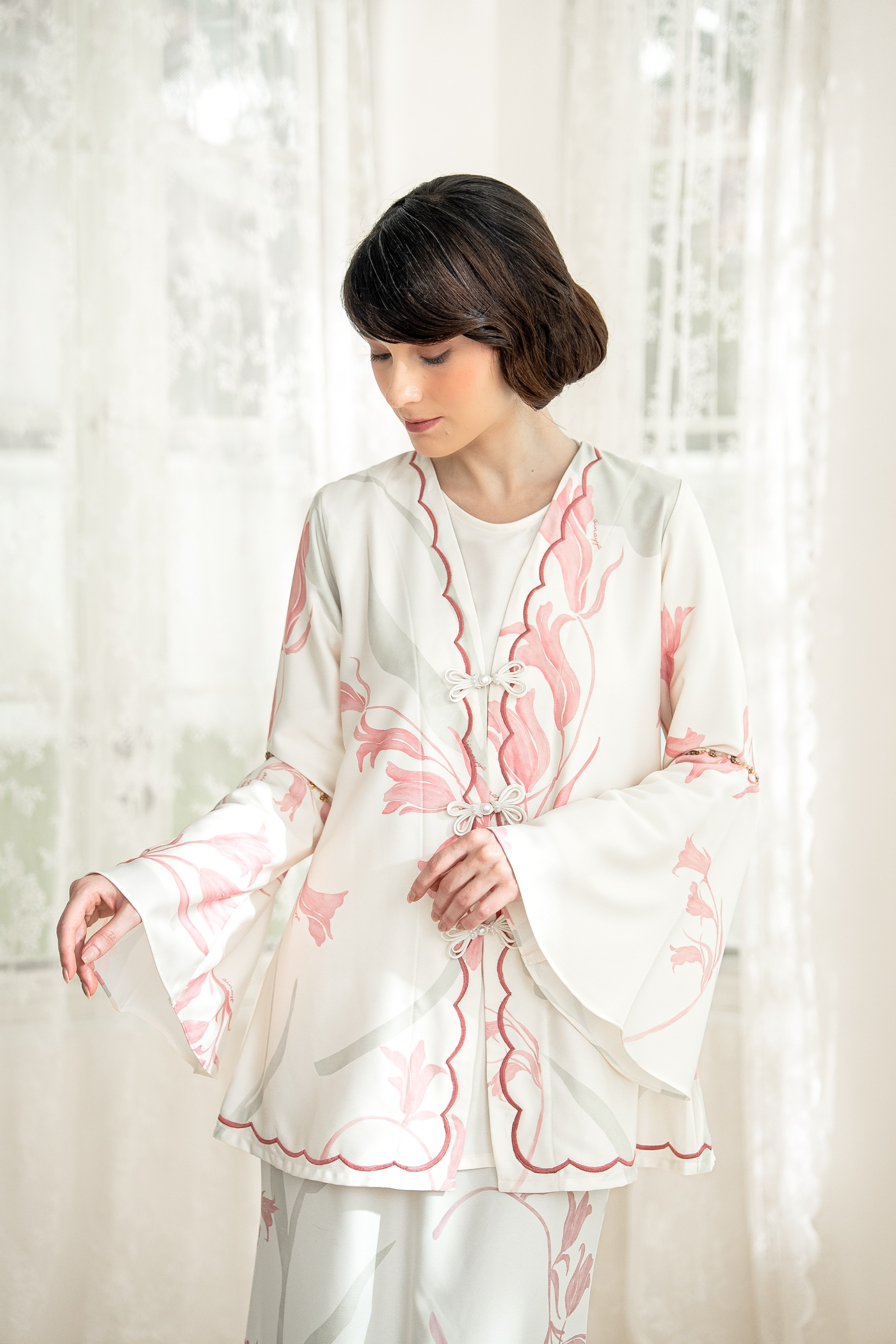 PO Lana Kurung in Blush Peony