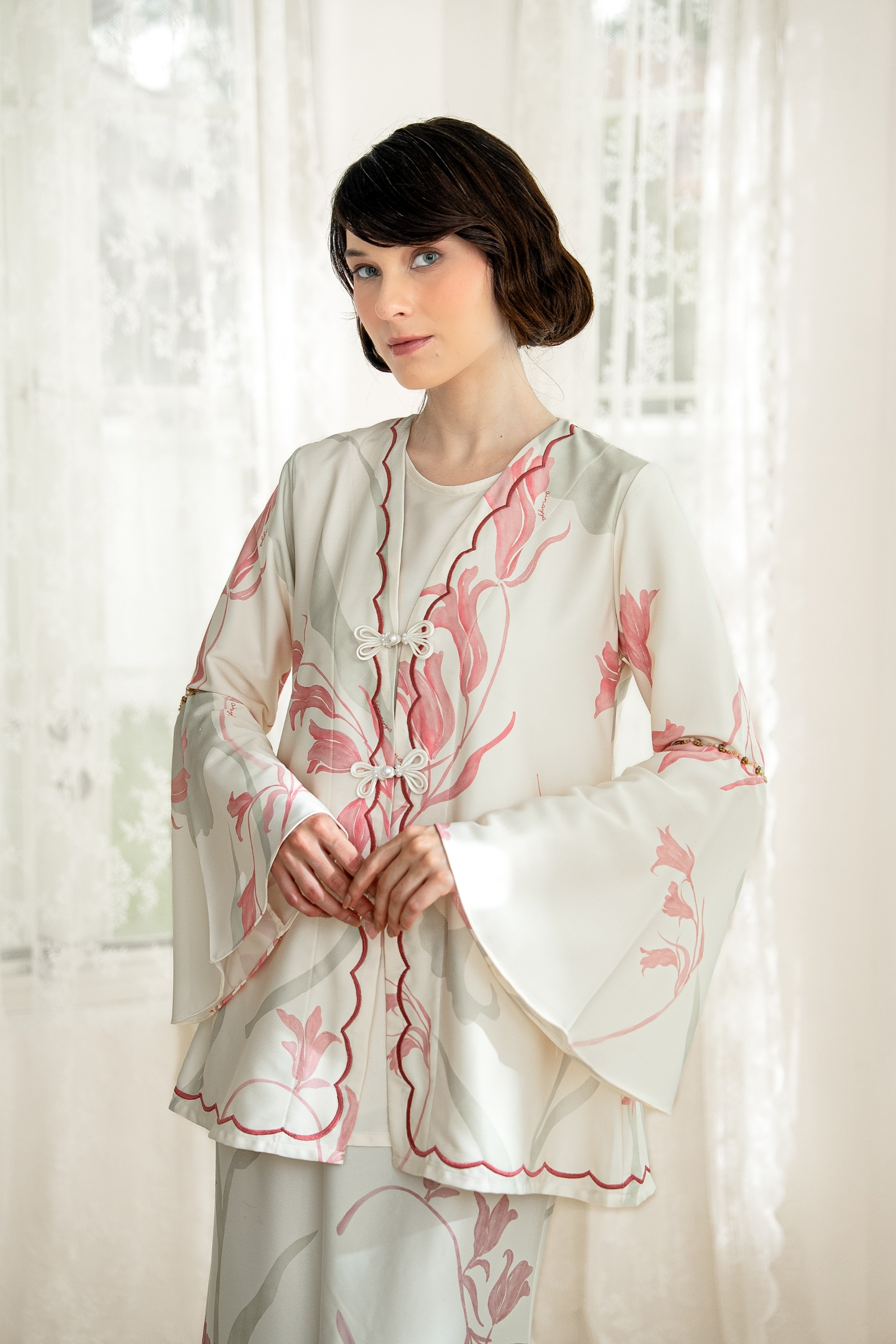 PO Lana Kurung in Blush Peony