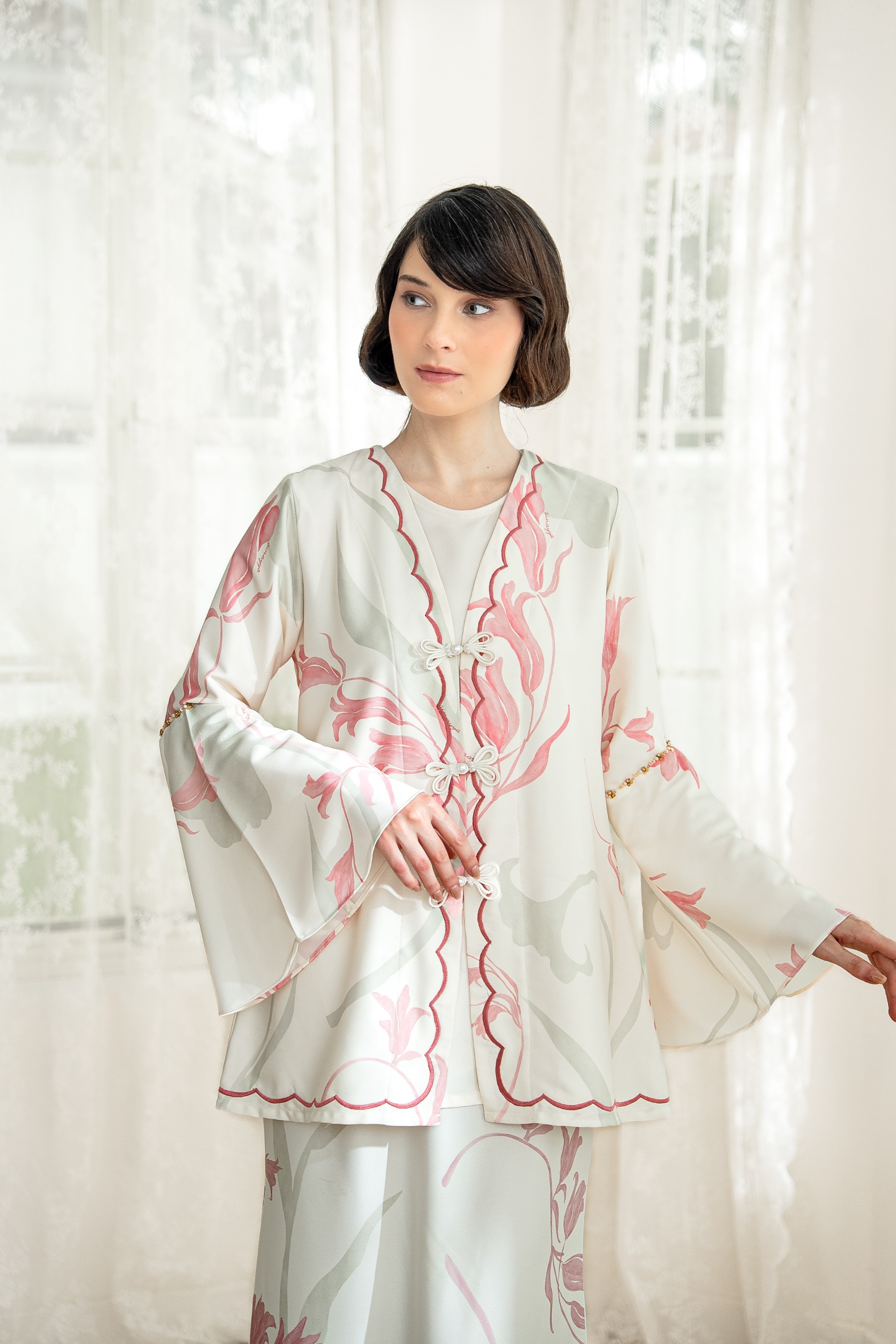 PO Lana Kurung in Blush Peony