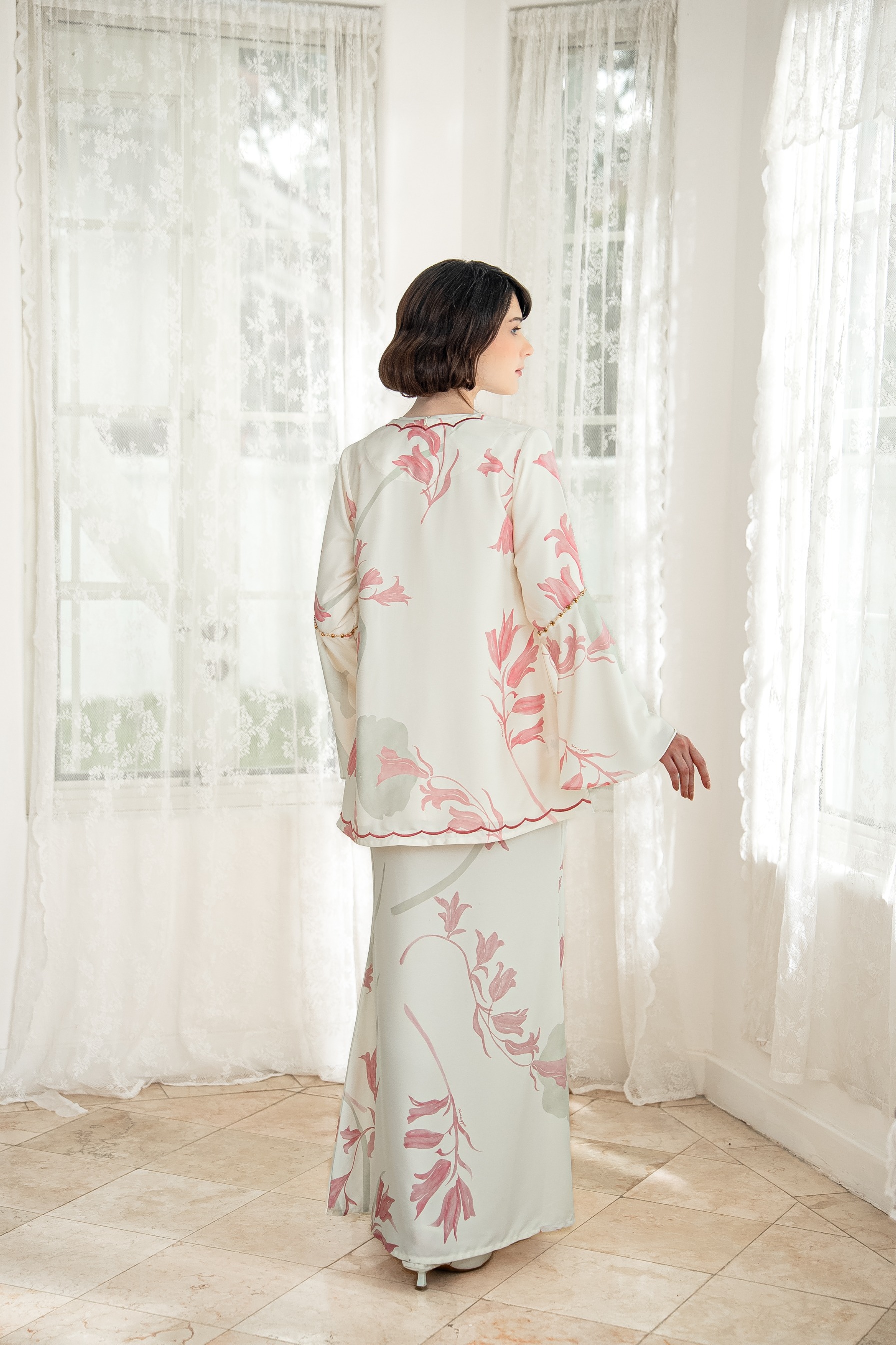 PO Lana Kurung in Blush Peony