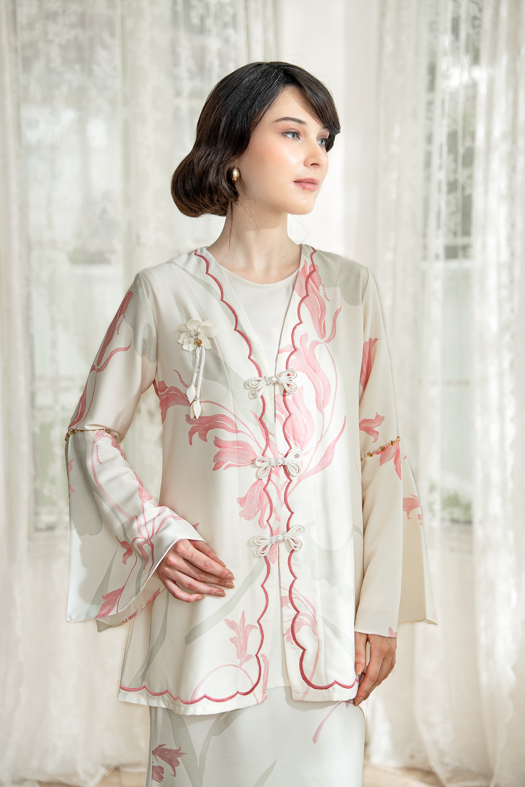 PO Lana Kurung in Blush Peony