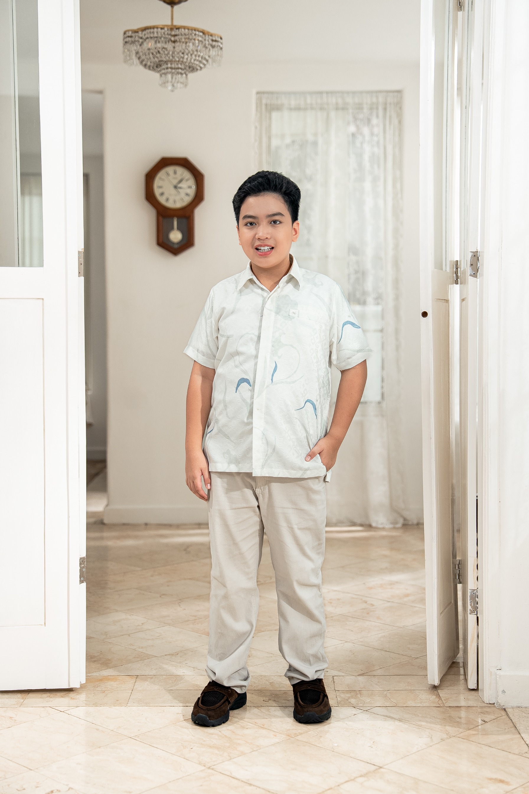 PO Lana Shirt Boys in Lily Sky