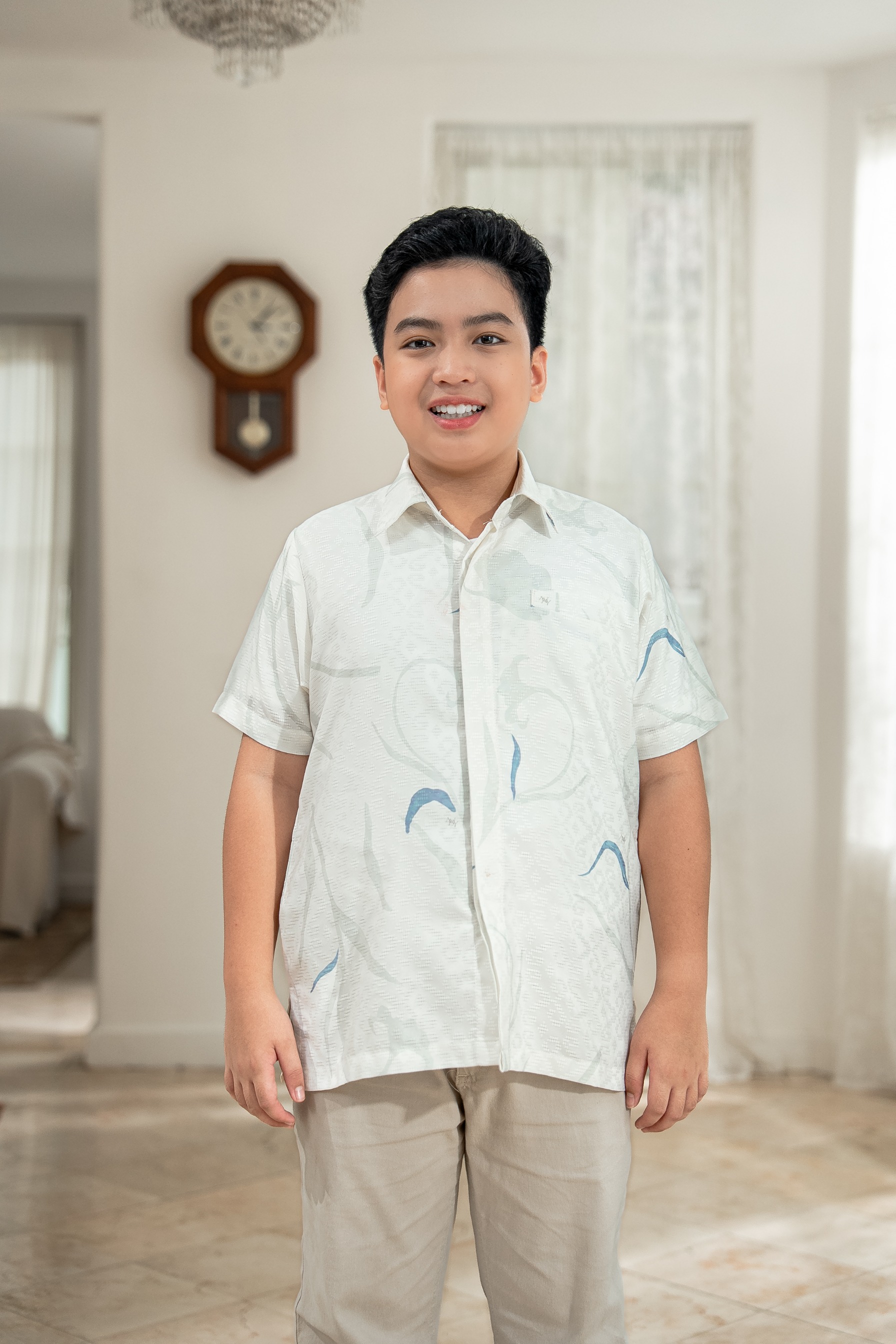 PO Lana Shirt Boys in Lily Sky