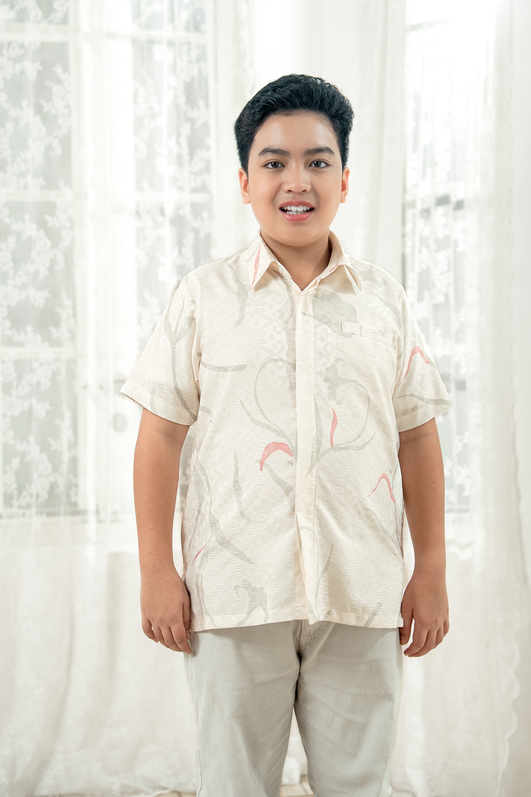 PO Lana Shirt Boys in Blush Peony