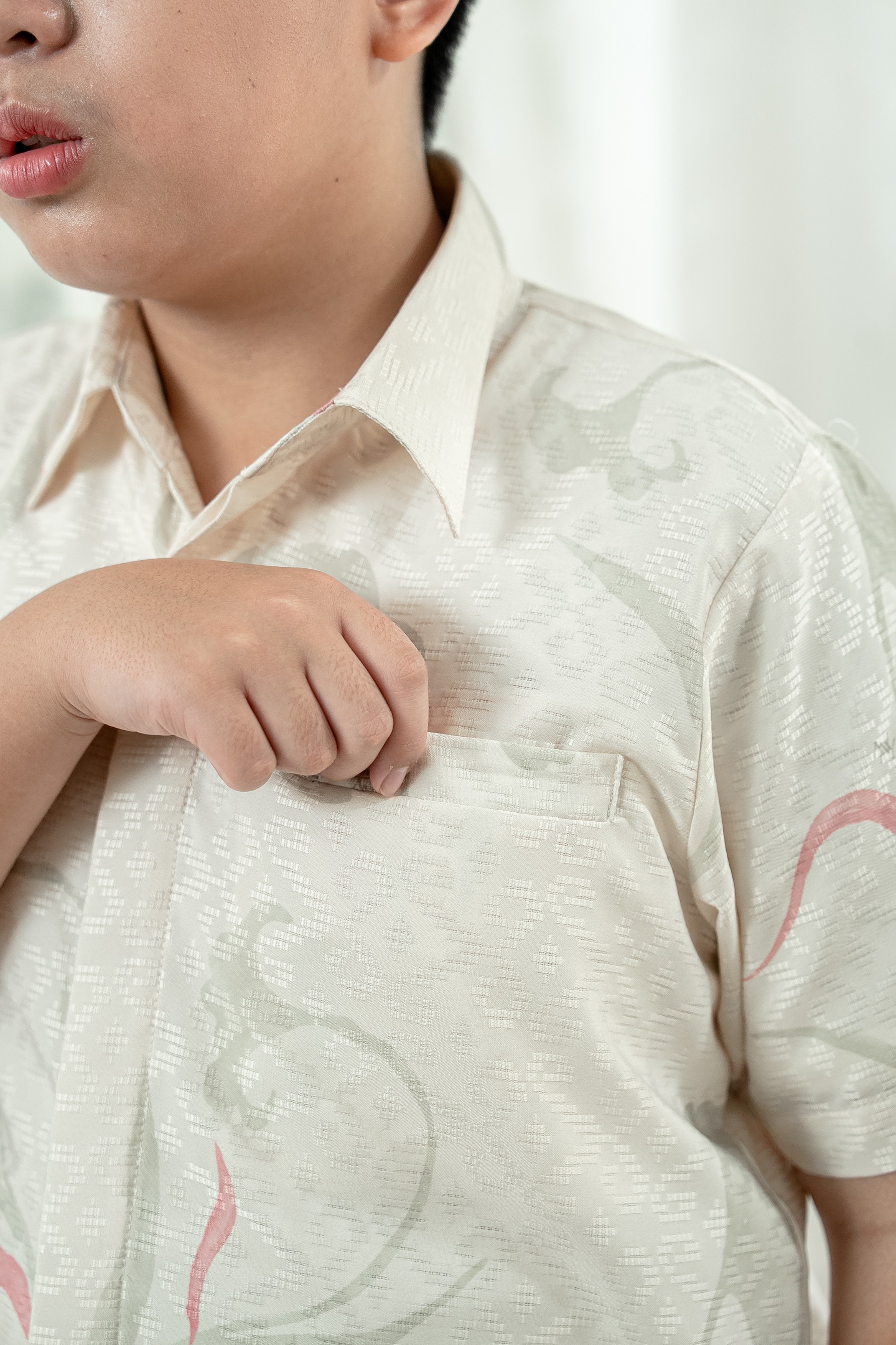 PO Lana Shirt Boys in Blush Peony