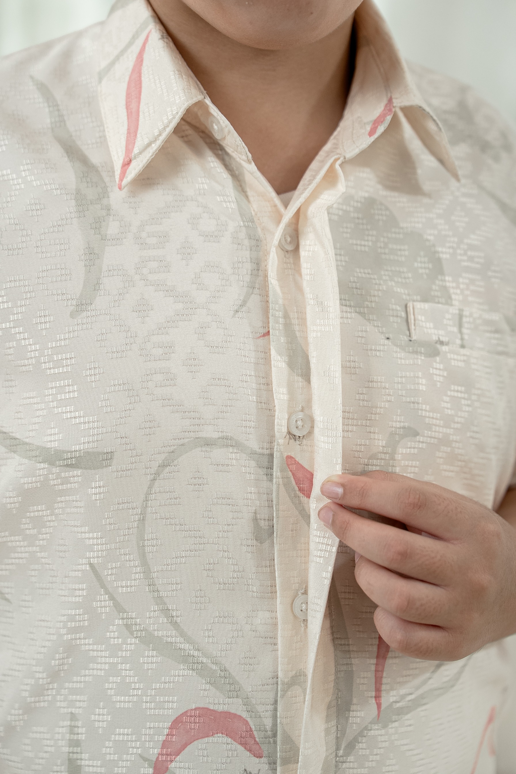 PO Lana Shirt Boys in Blush Peony