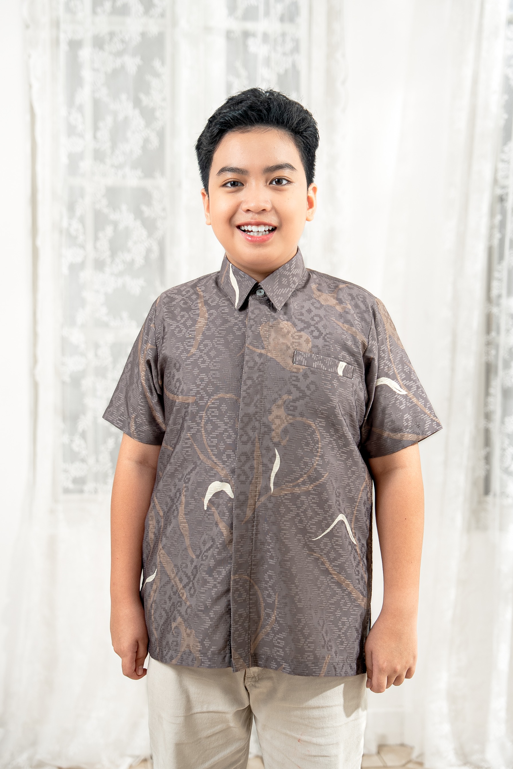PO Lana Shirt Boys in Misty Taupe