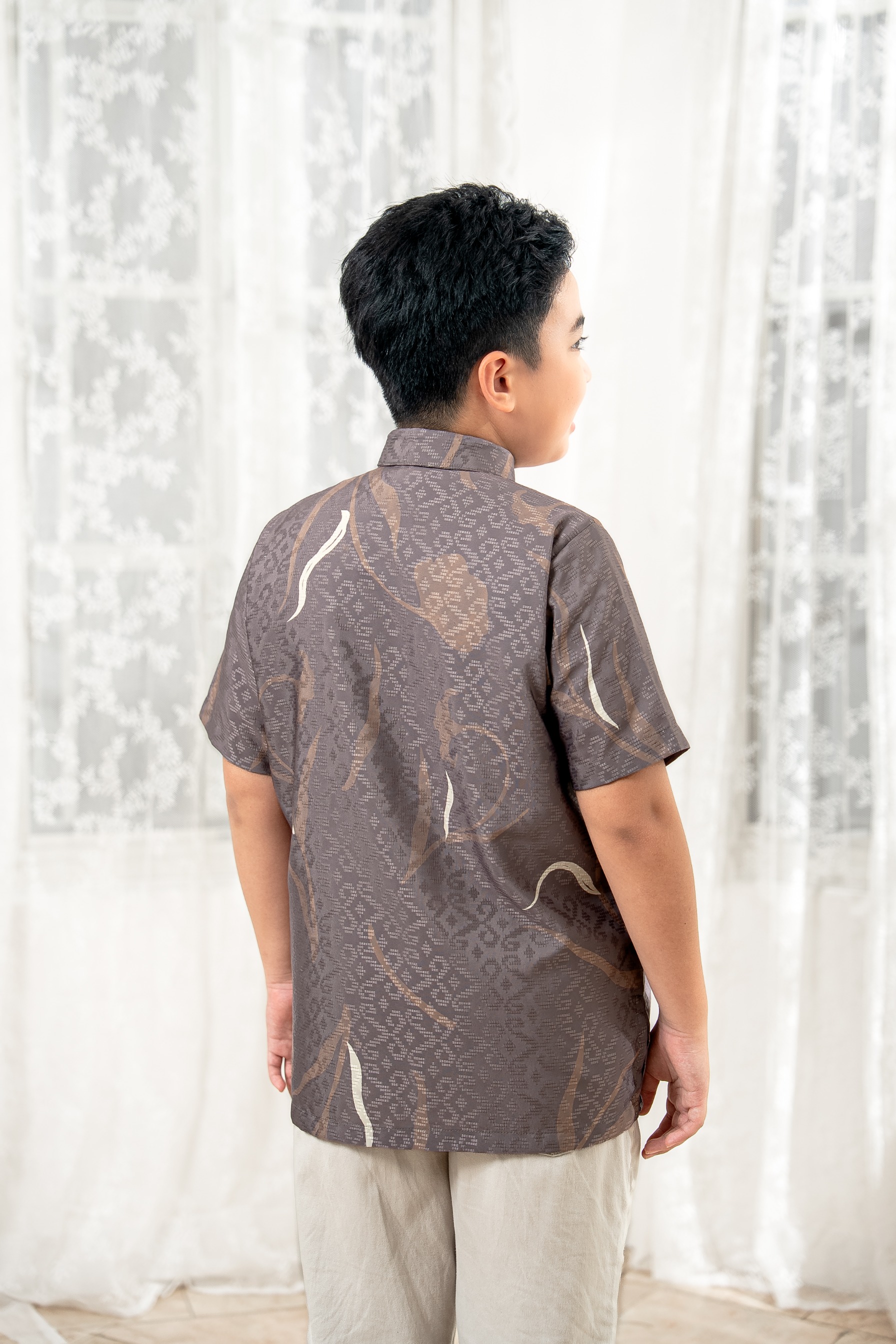 PO Lana Shirt Boys in Misty Taupe