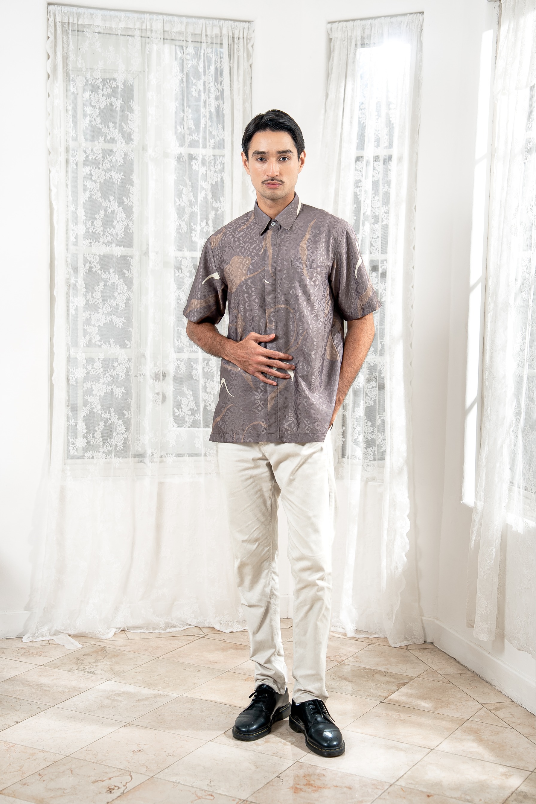 PO Lana Shirt Men in Misty Taupe