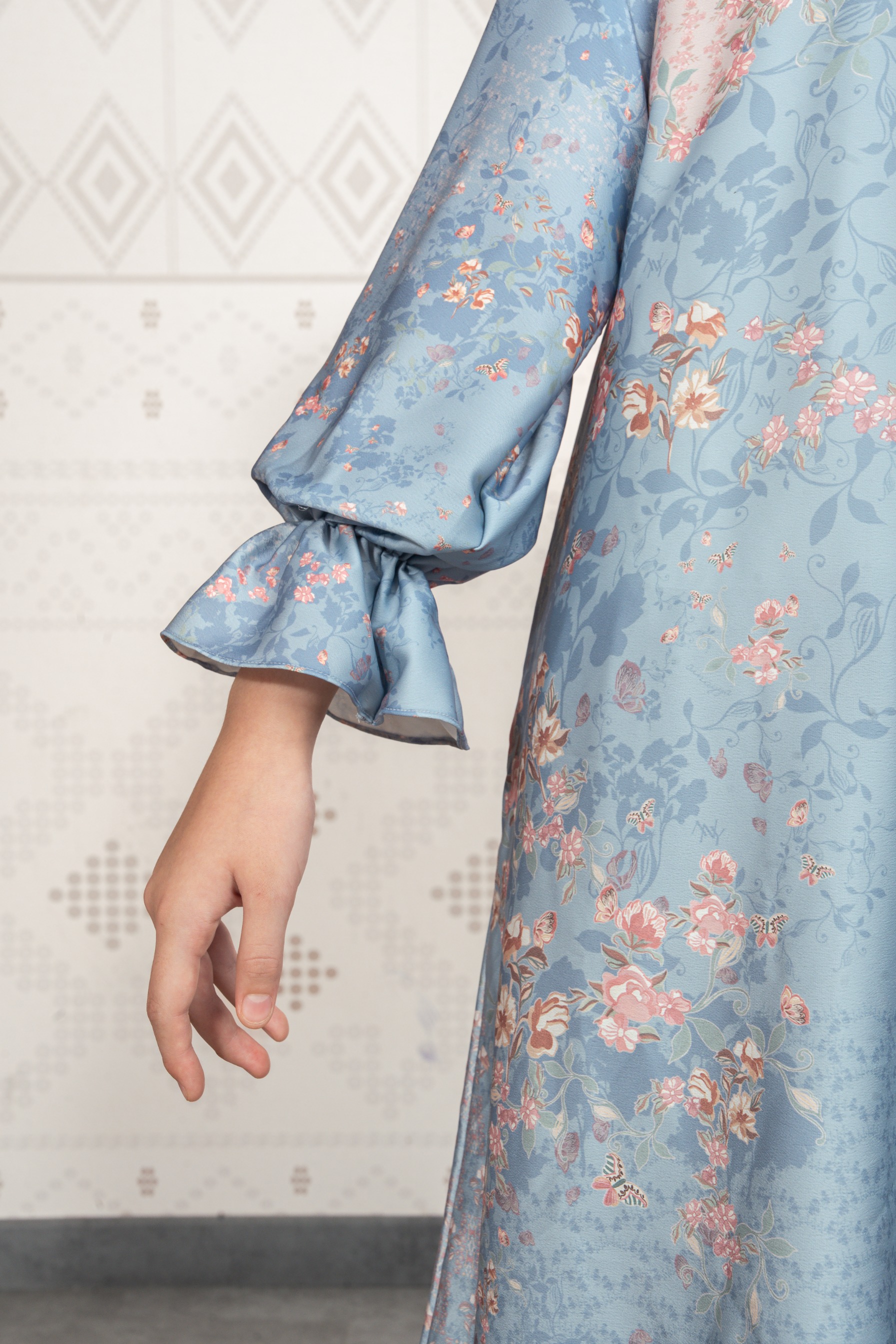 Sylviora Dress Anak in Lagoon Blue