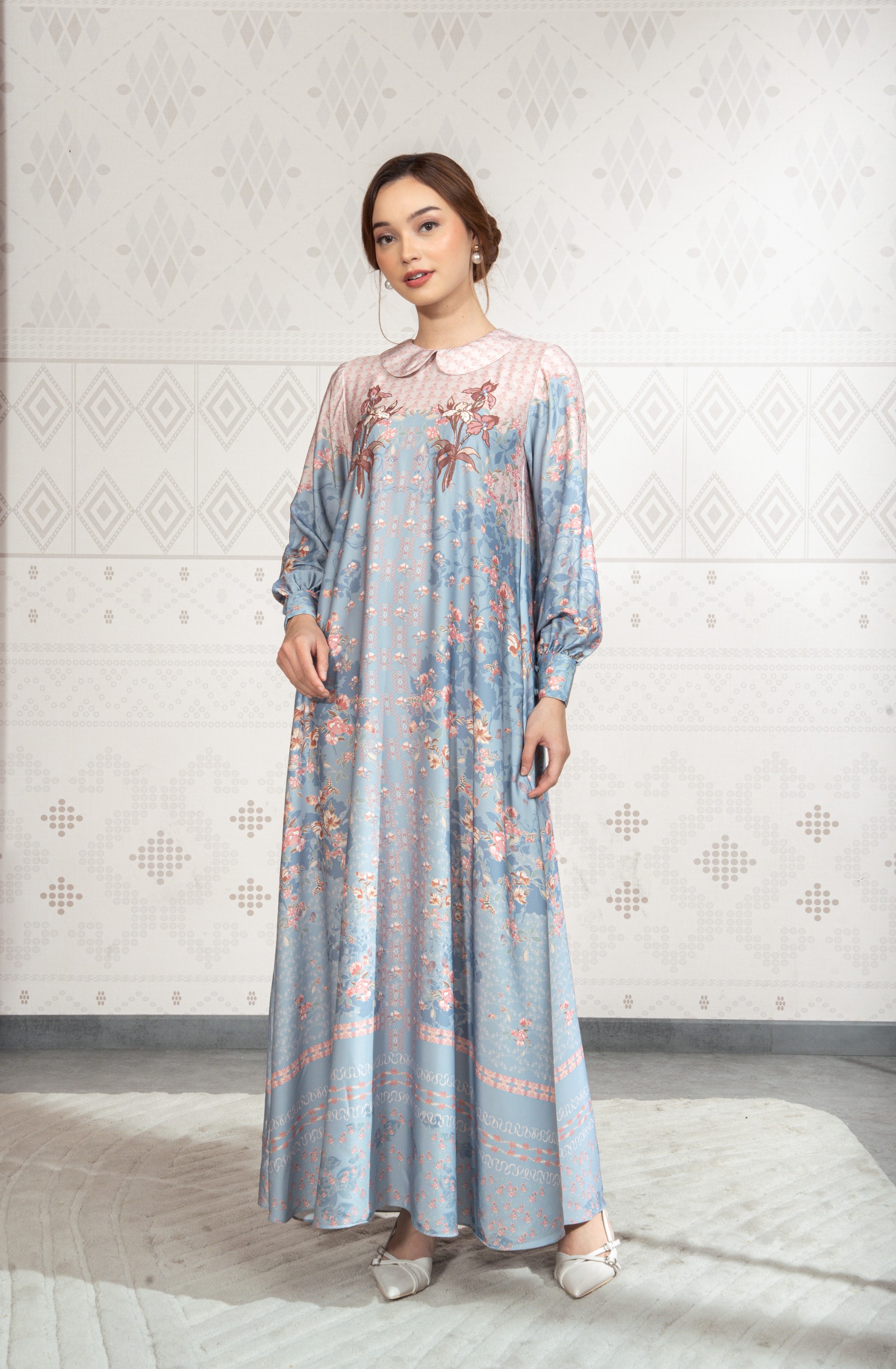 Sylviora Dress in Lagoon Blue